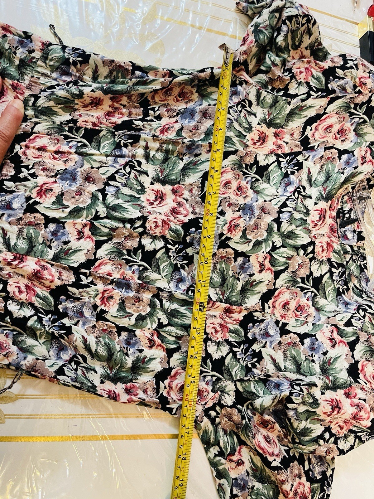 VTG E.D.MICHAELS By Meianie Drucken Cotton Dress Floral Zip Button Sz S/M
