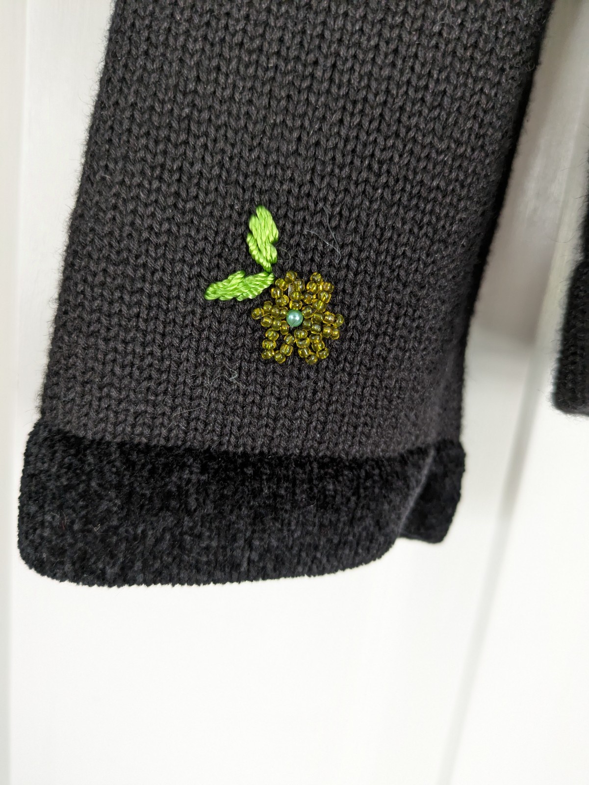 Vintage Jack B Quick Sweater Womens M Whimsical Novelty Beaded Purses Heels