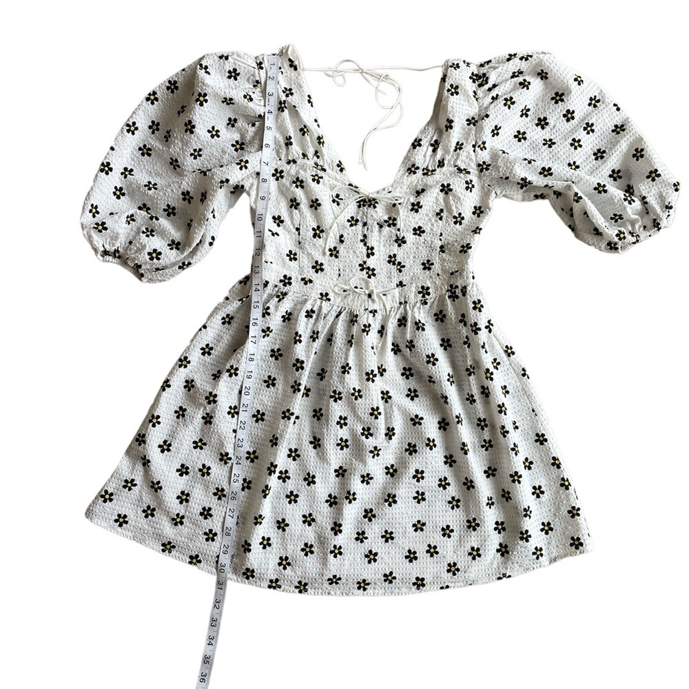 For Love & Lemons Connie Mini Dress in Ivory Size S