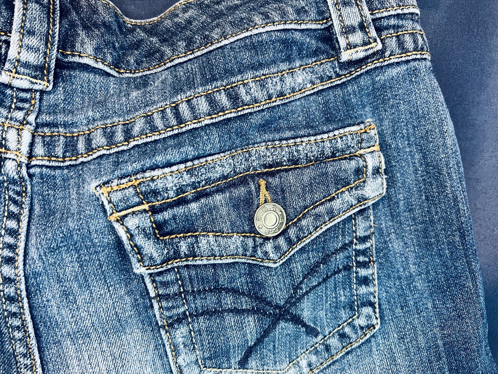 A.N.A A New Approach Womens Denim Shorts Studded Distressed Raw Hem