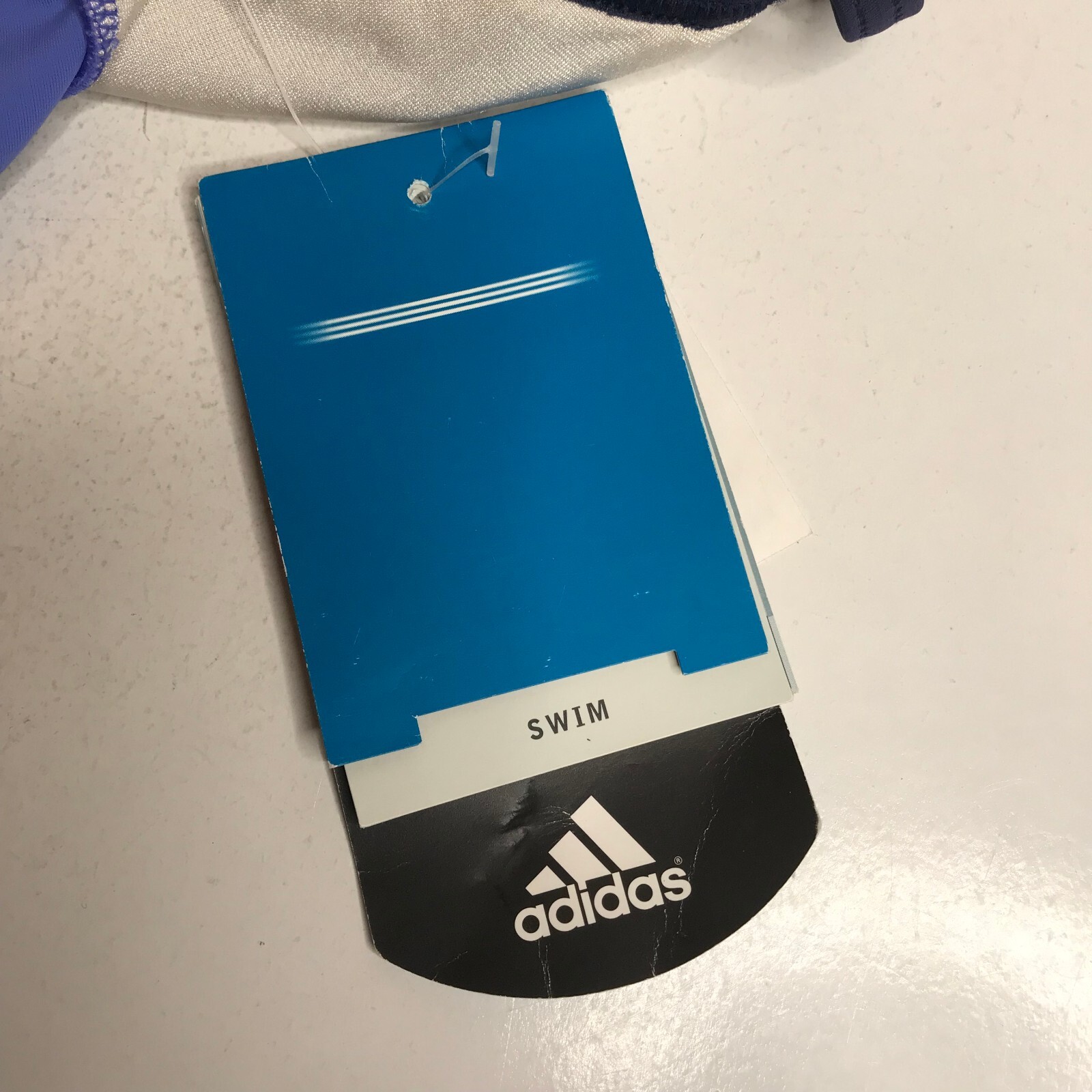 Adidas Vintage Bra Top Neo Blue Marine Size USA 34 New Old Stock