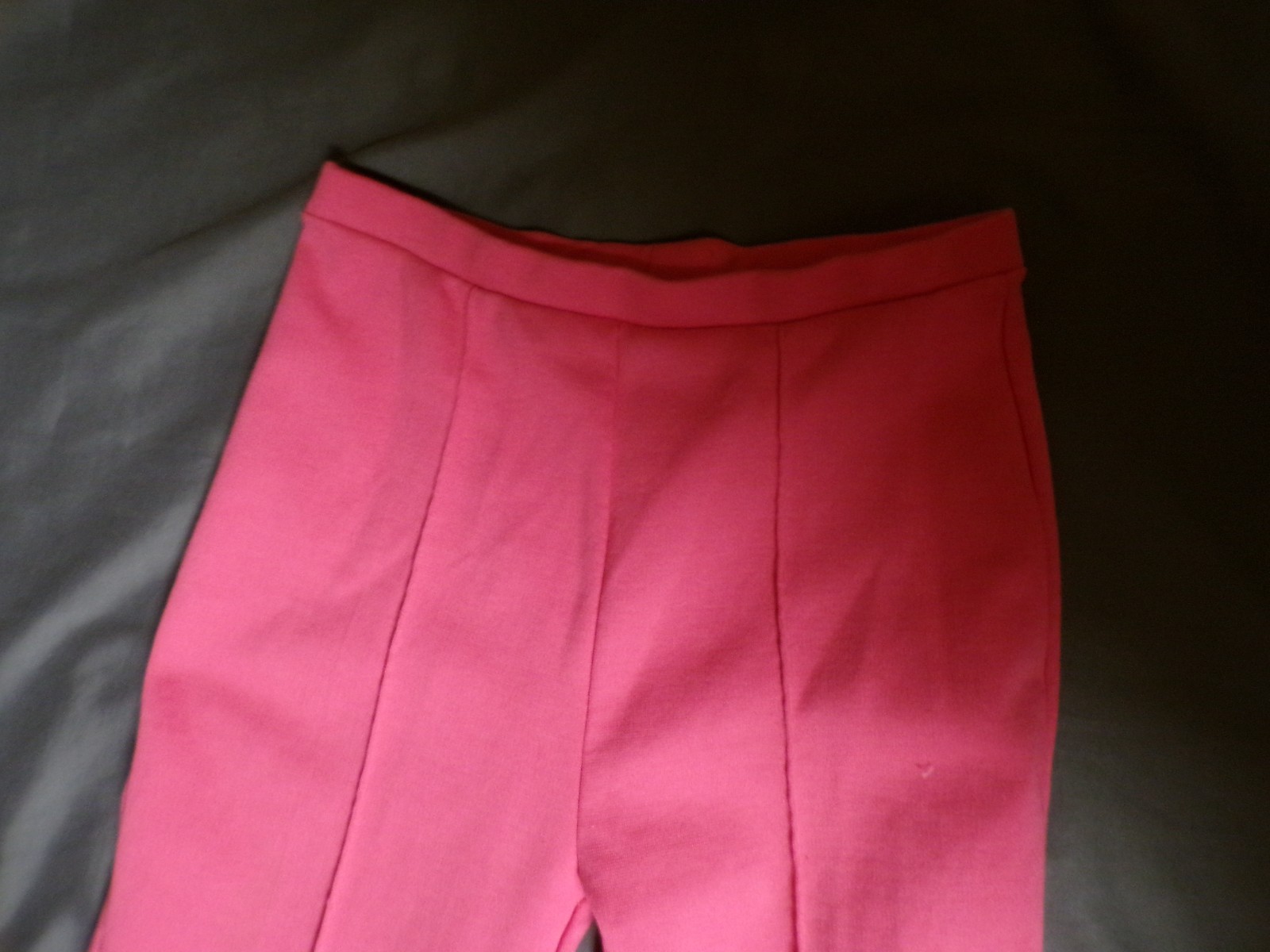 VINTAGE QUEEN CASUALS Pink Poly Cotton Pants Waist 26-30″