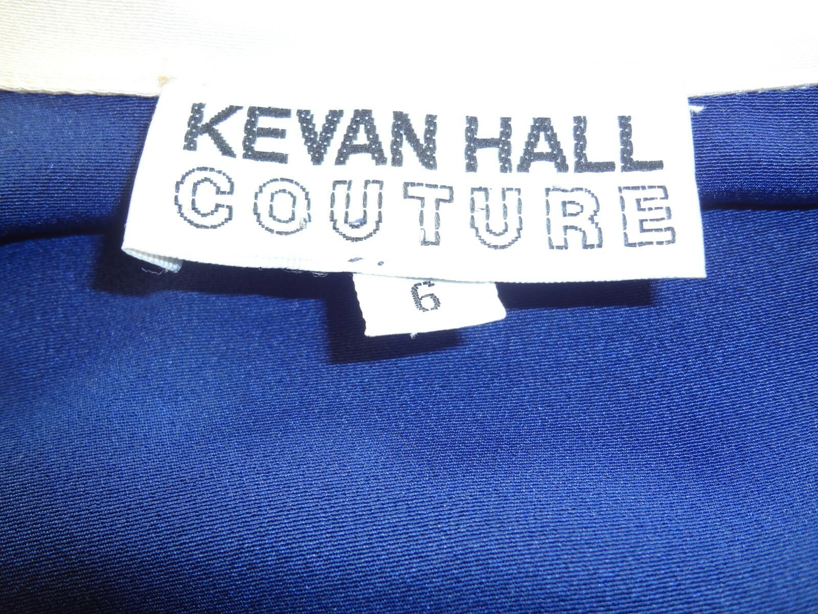 Vintage Kevan Hall Couture Navy Silk 2 Piece: Blouse size 6 & Skirt size 8, Set