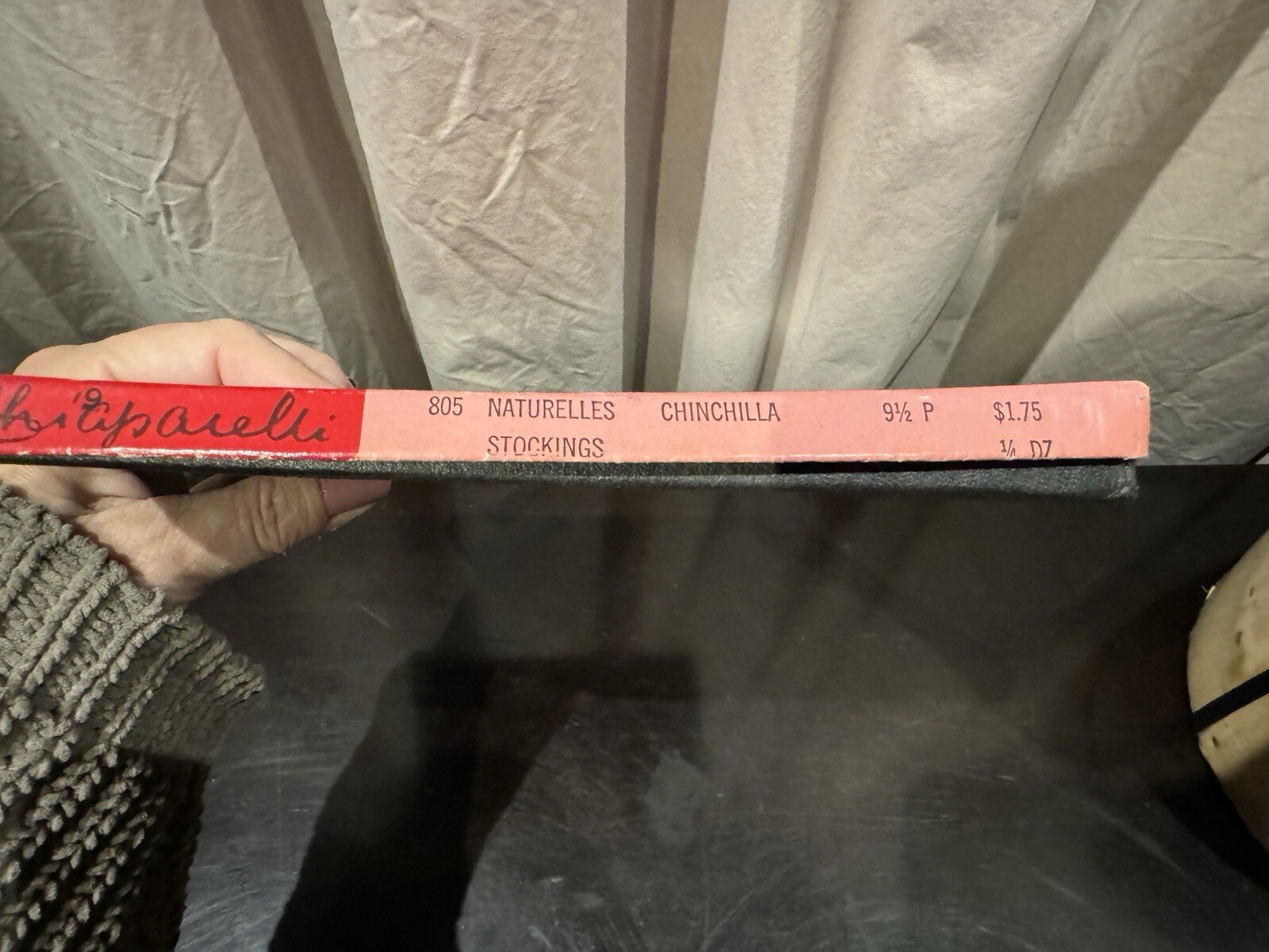 Schiaparelli Naturelles Thigh High Stockings “Chinchilla” 9.5 P Original Box