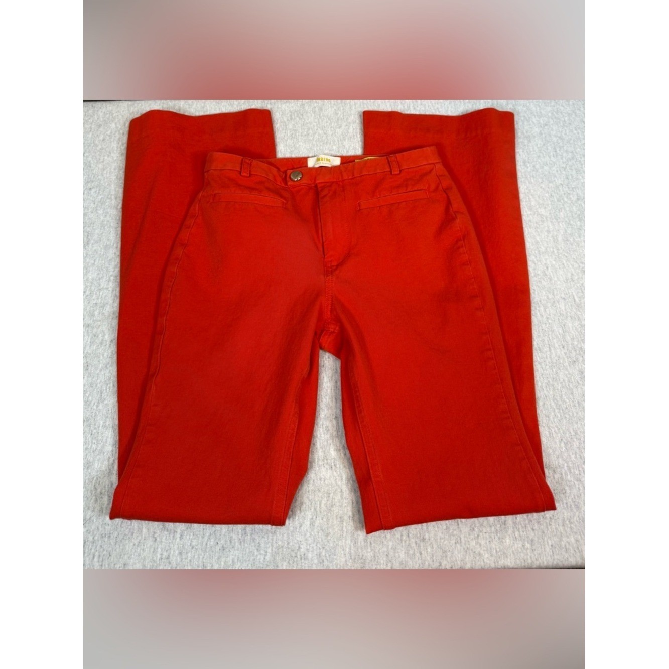 Anthropologie Maeve Stretch Slim Bootcut Trousers – Tomato Red – Size 0