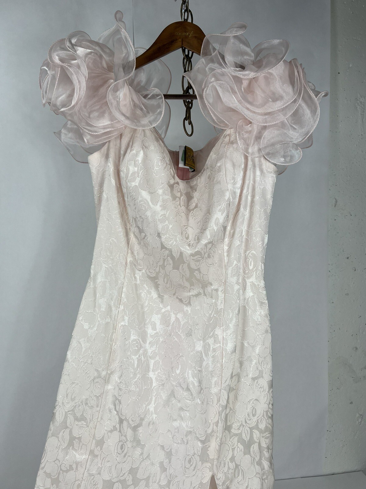 VINTAGE 1980s MAXI DRESS Puff Midnight Glo 80s Pretty In pink Movie