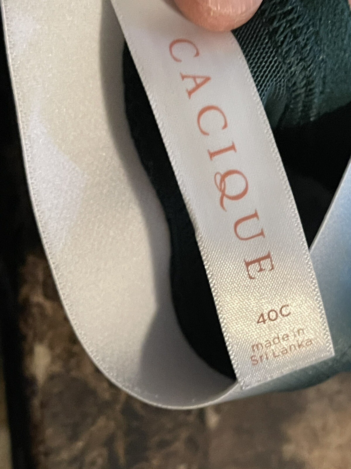 VINTAGE CACIQUE BRA! 40 C. 2 TONE GREEN