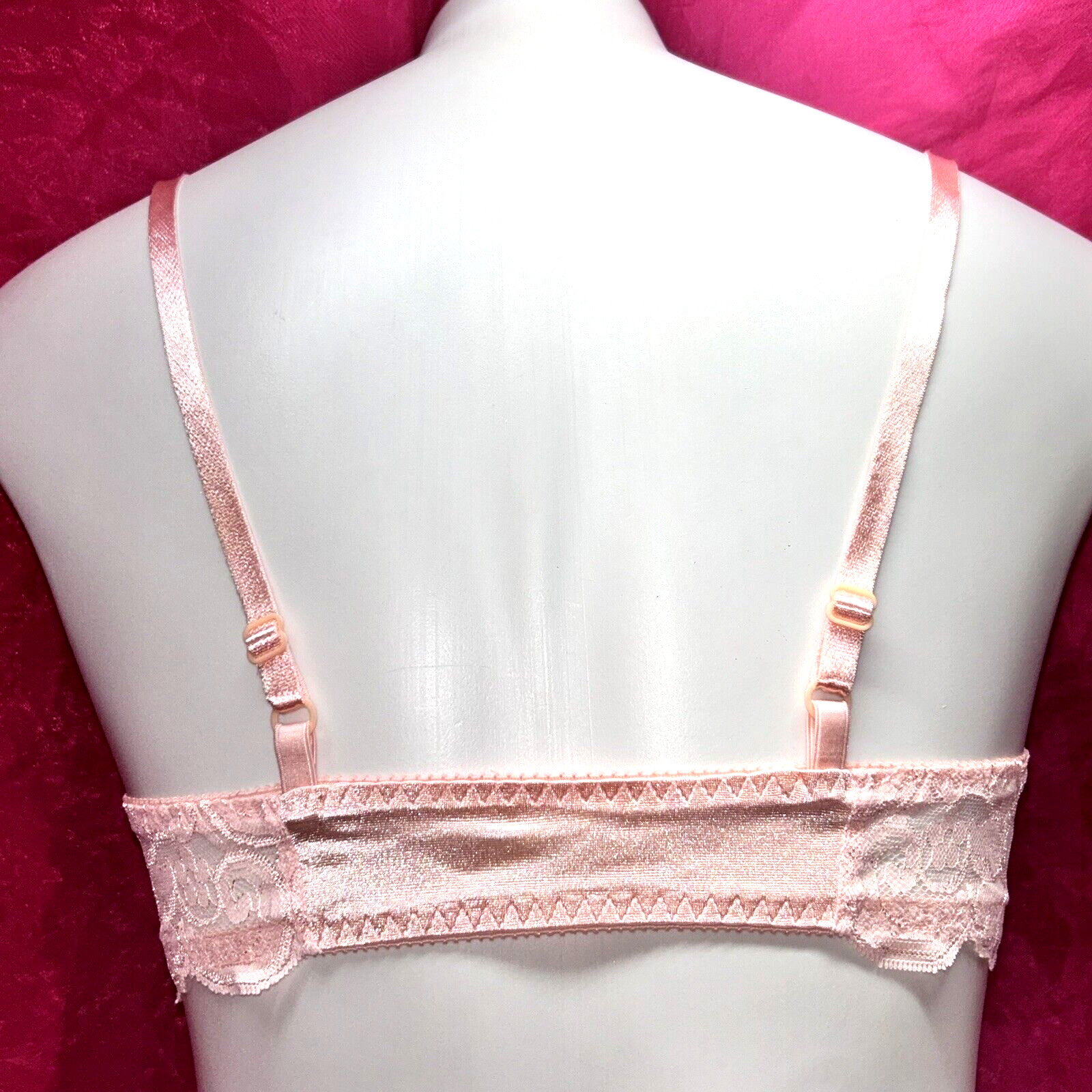 VTG Vintage Victoria’s Secret Gold Label NWOT Bra Pink Satin Lace size 36B