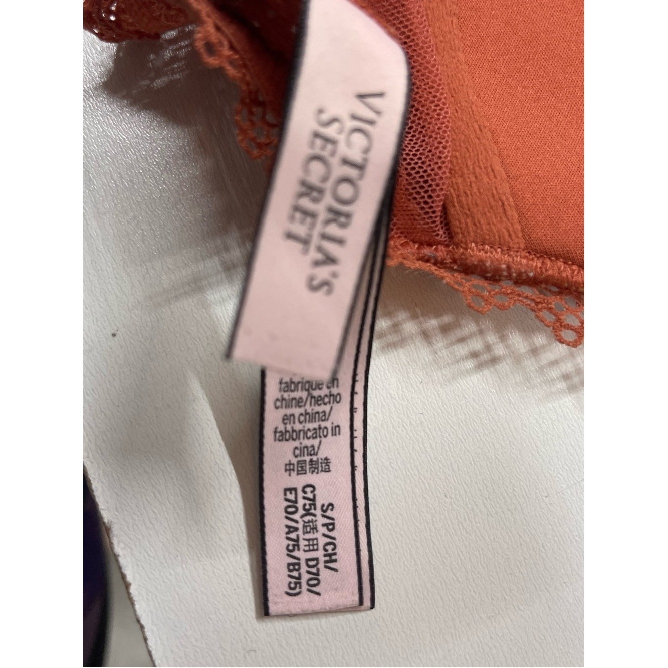 Victoria’s Secret Lace Bralette in Terracotta Rust