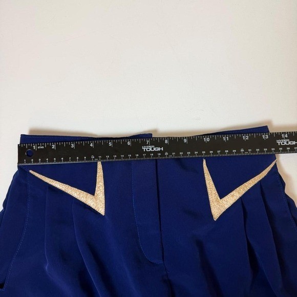 Vintage 80s Royal Blue High Waisted Culotte Shorts Medium