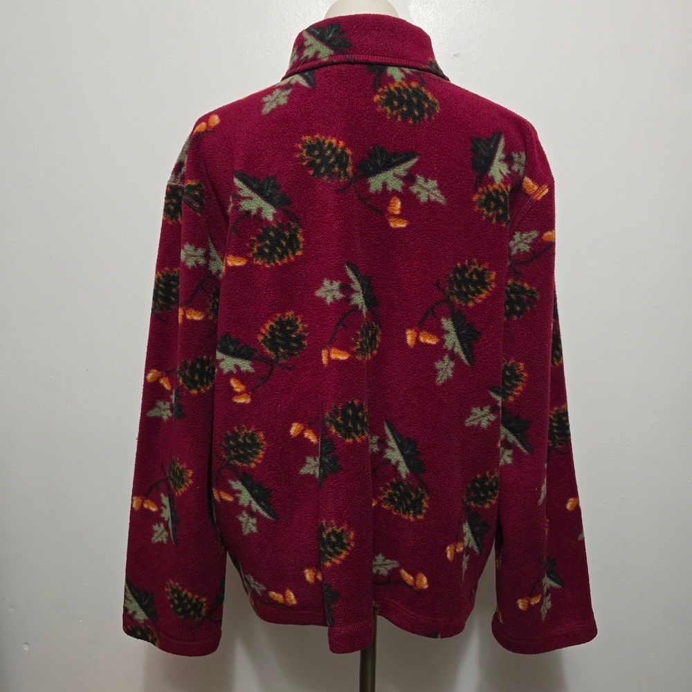 Vintage Classic Elements Fleece Pinecone Jacket Size Large Cottagecore Gorpcore