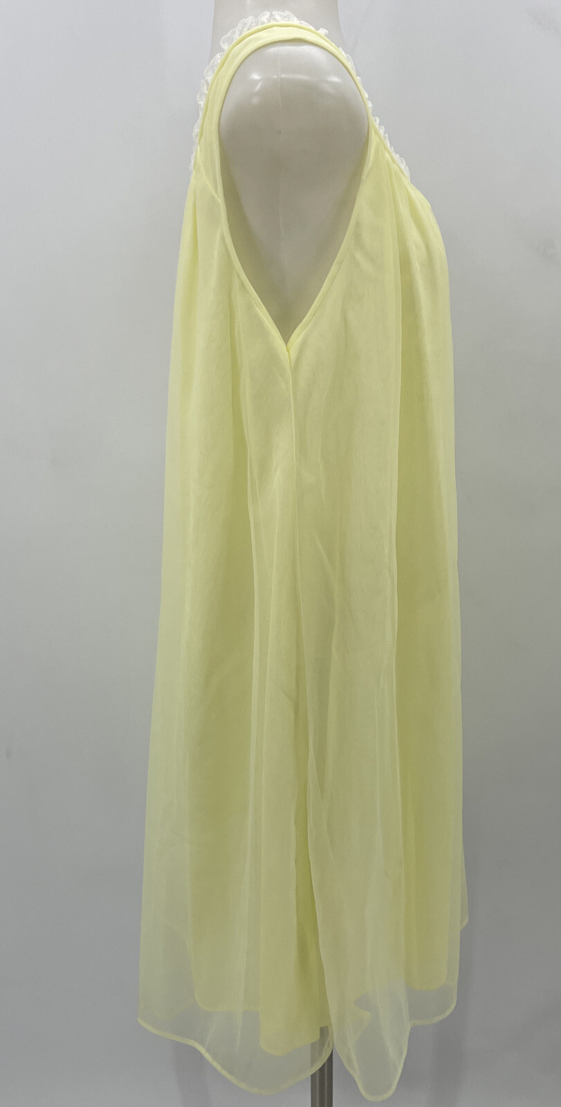 VTG Lisette Al Sterling Yellow Sheer Chiffon Nightgown and Robe Peignoir S