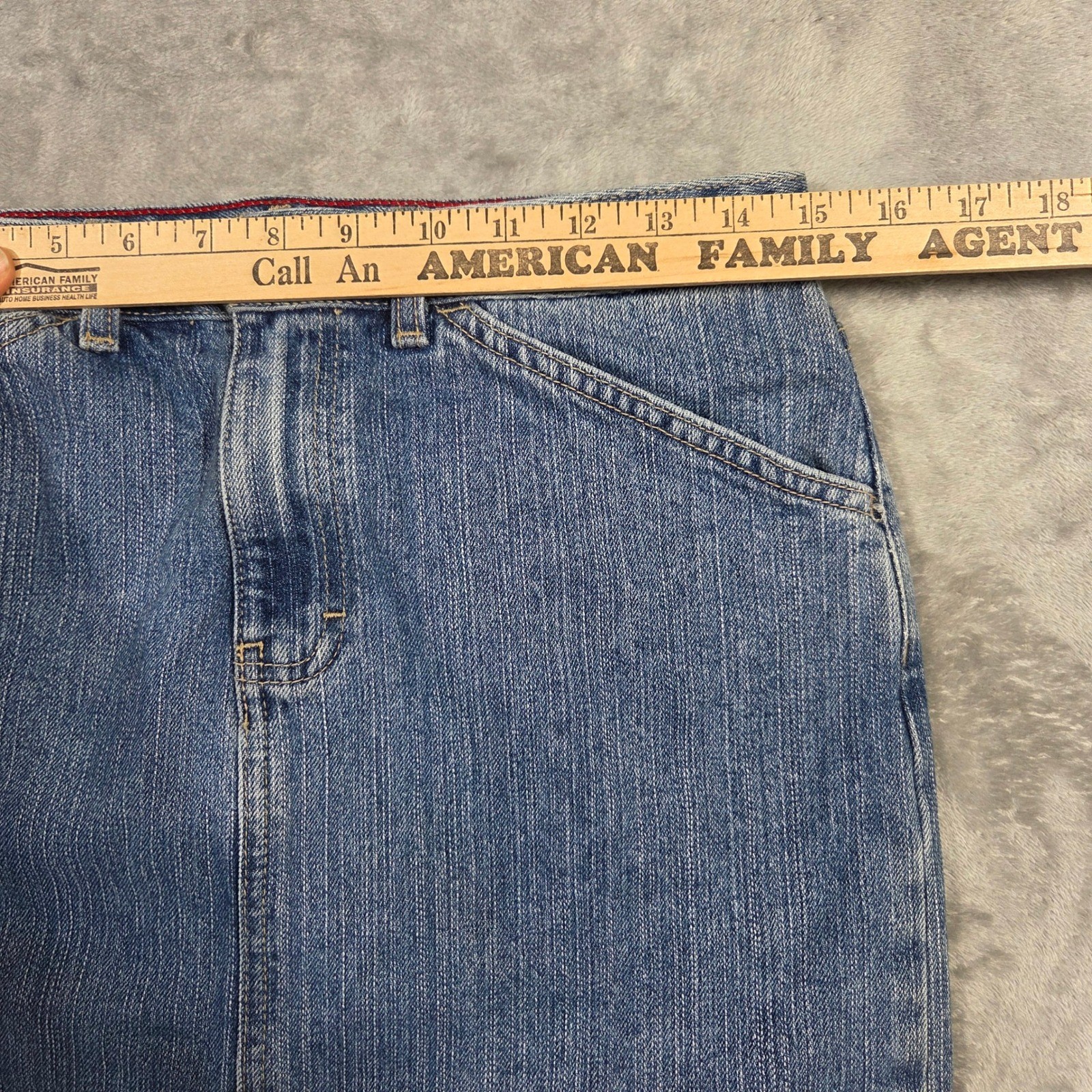 Tommy Hilfiger Vintage 90s Denim Y2k Skirt Retro 2000s Bratz Hiphop Womens 6