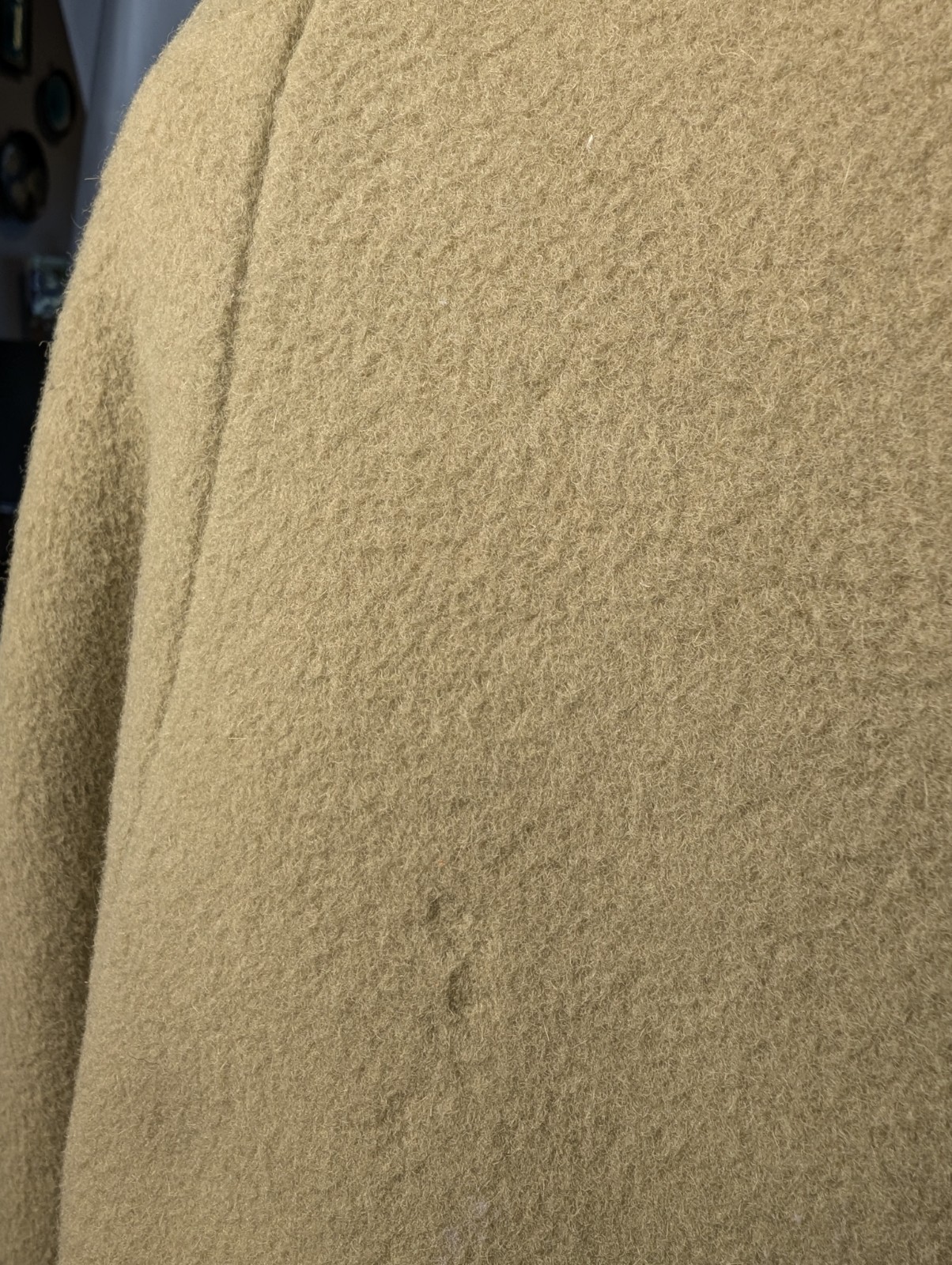 Vintage 100% Cashmere Car Coat Fern Jade Green Size 12-14 Large NOTES!