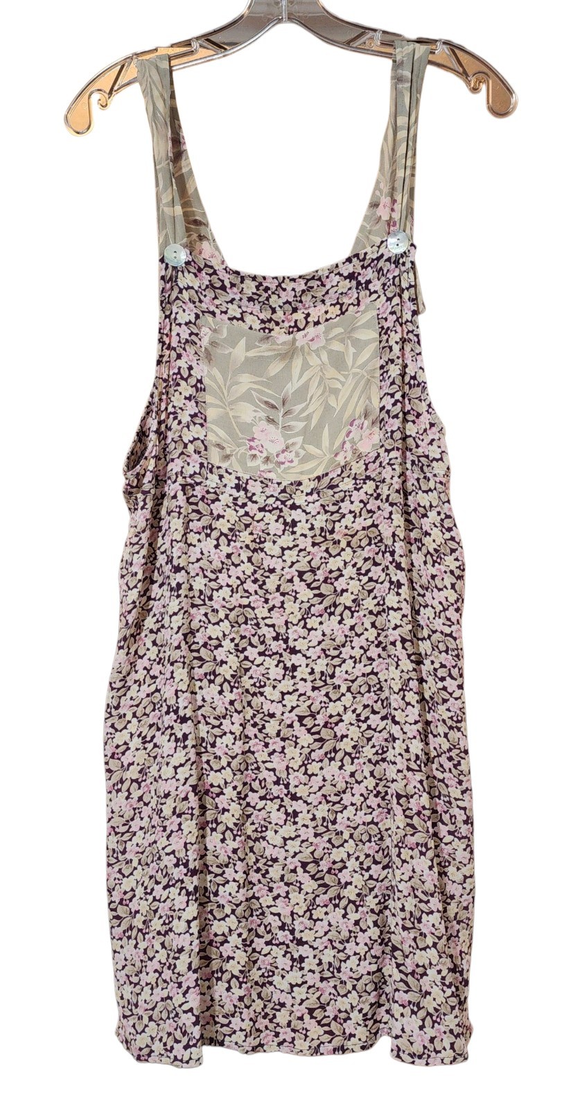 Vintage Susan Bristol Softwear Floral Jumper Dress Women’s M Purple Pink Cream