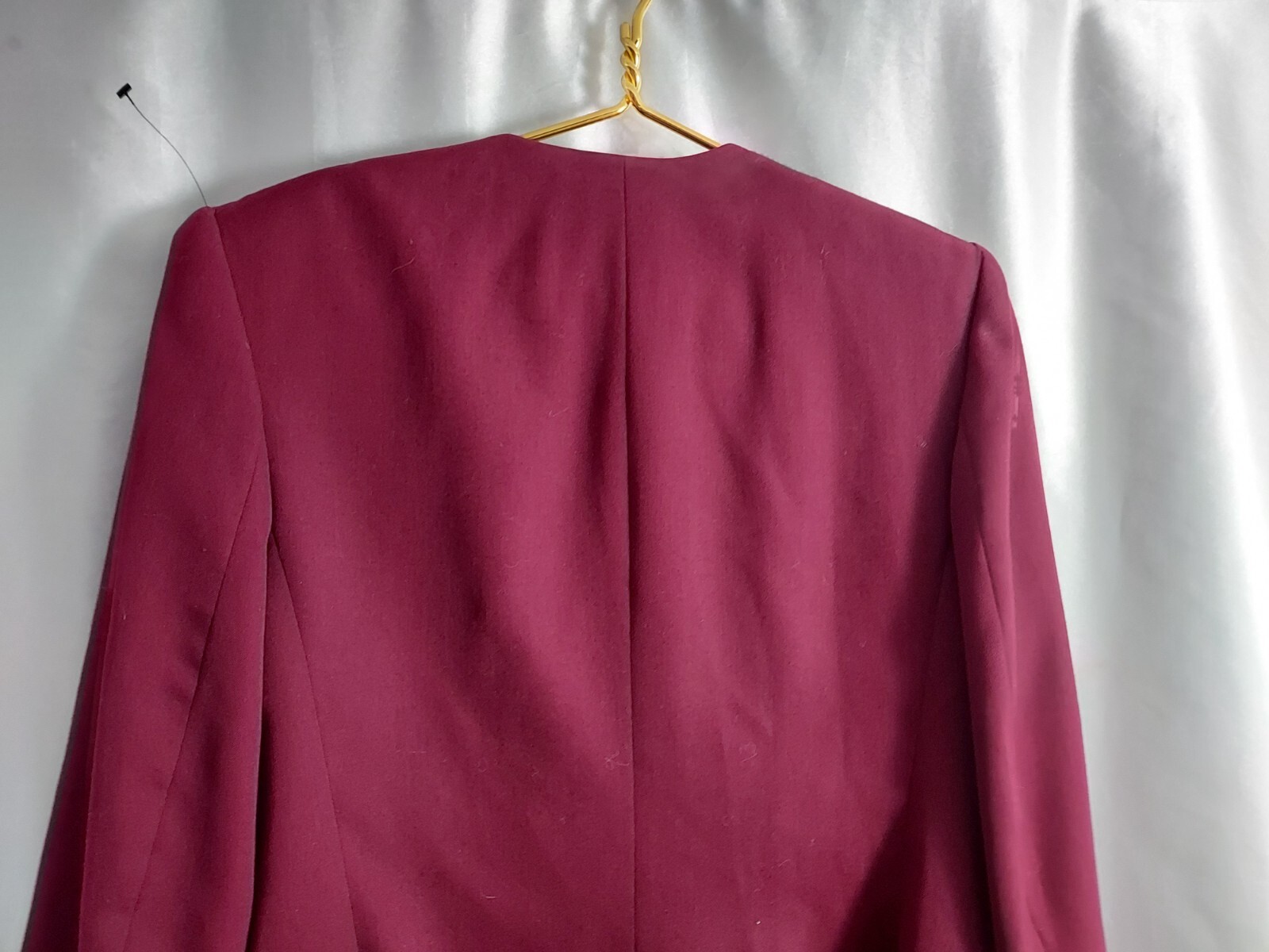 vintage jaqueline ferrar women blazer size 10 burgundy