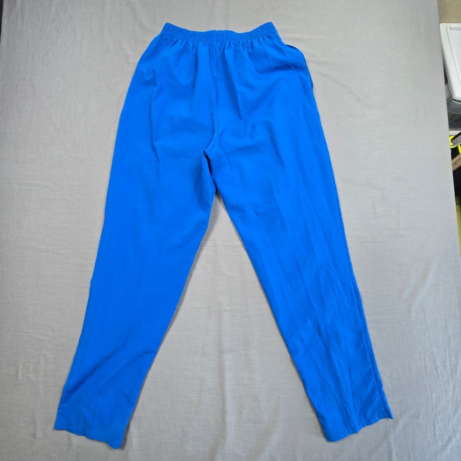 Vintage 80s 90s Koret Small Womens Pants Blue Elastic Waist Tapered Lightweight