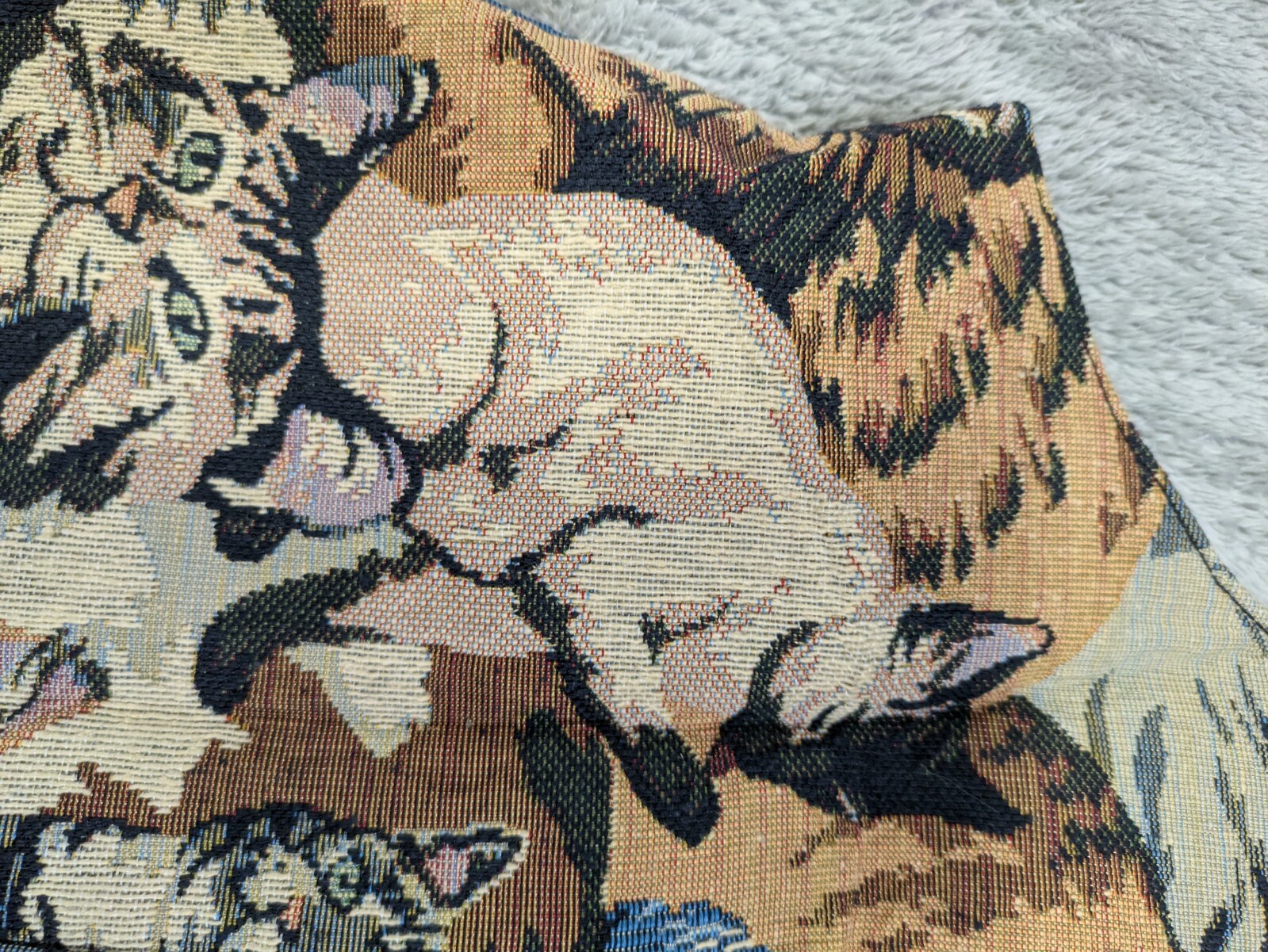 Vintage Nadia Embroidered KITTY CATS Tapestry Women’s XL Grandmacore Vest NEW v2