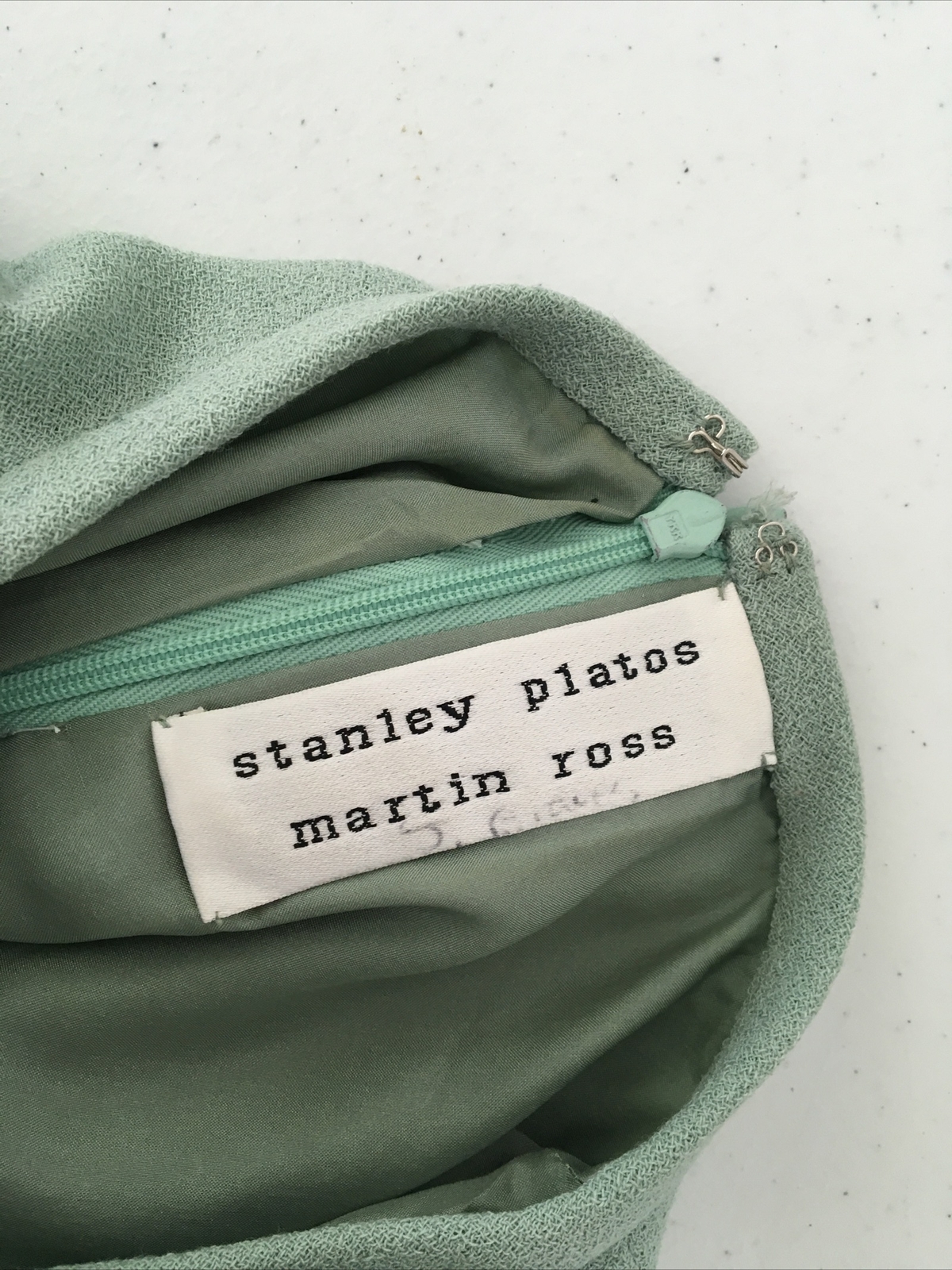 Stanley Platos Martin Ross Mint Green Cocktail Dress Business Work Long Sleeve 8