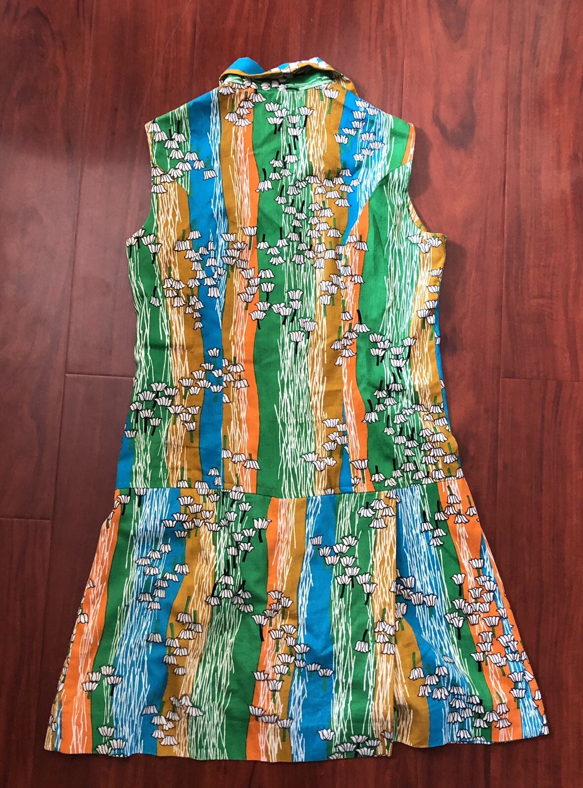Vintage 60s Terry Chicago Mod Shift Romper Skort Size Small Lily Of The Valley