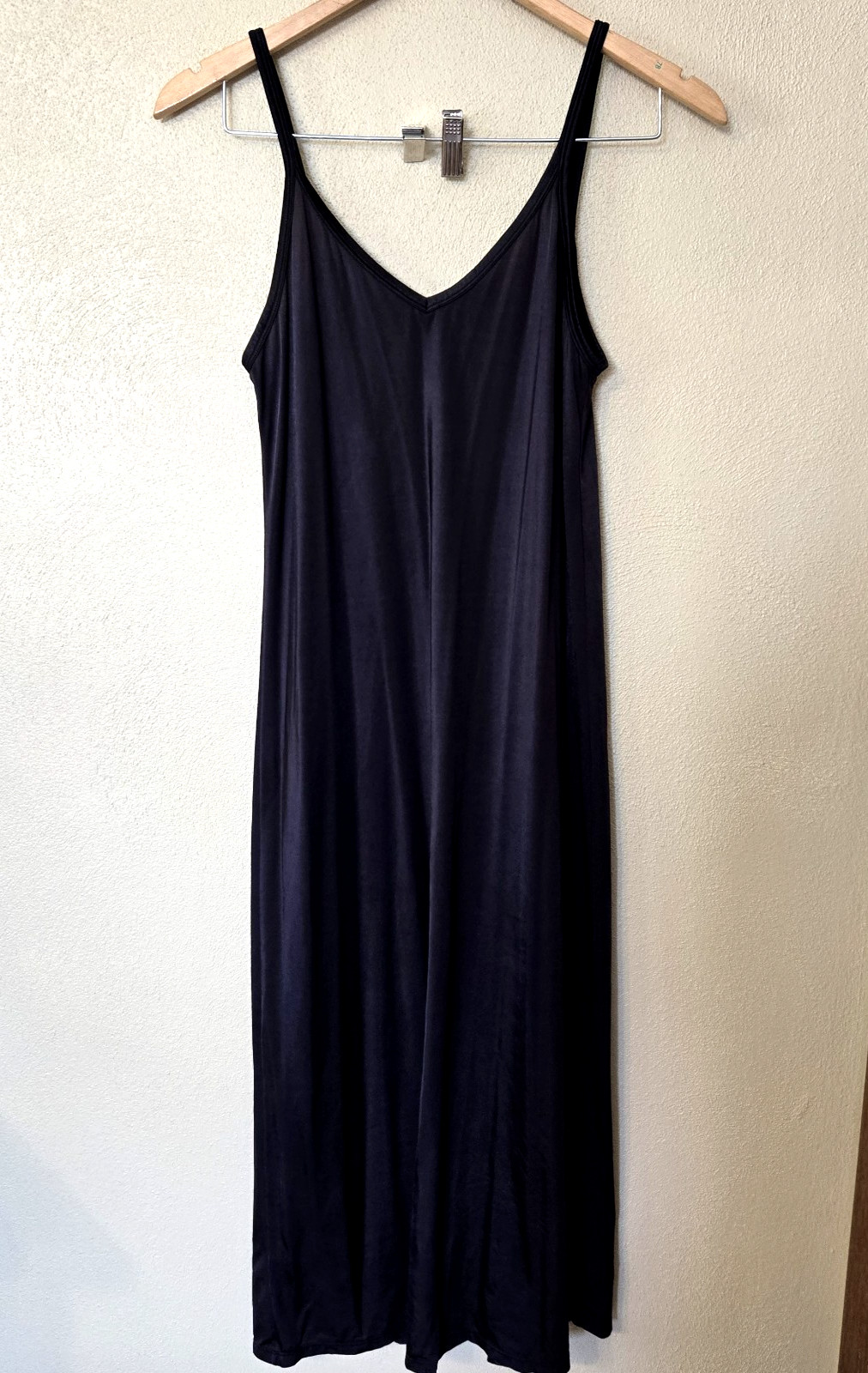 Vintage Vanity Fair Black Long Slip Dress Women Size 34 32″/40
