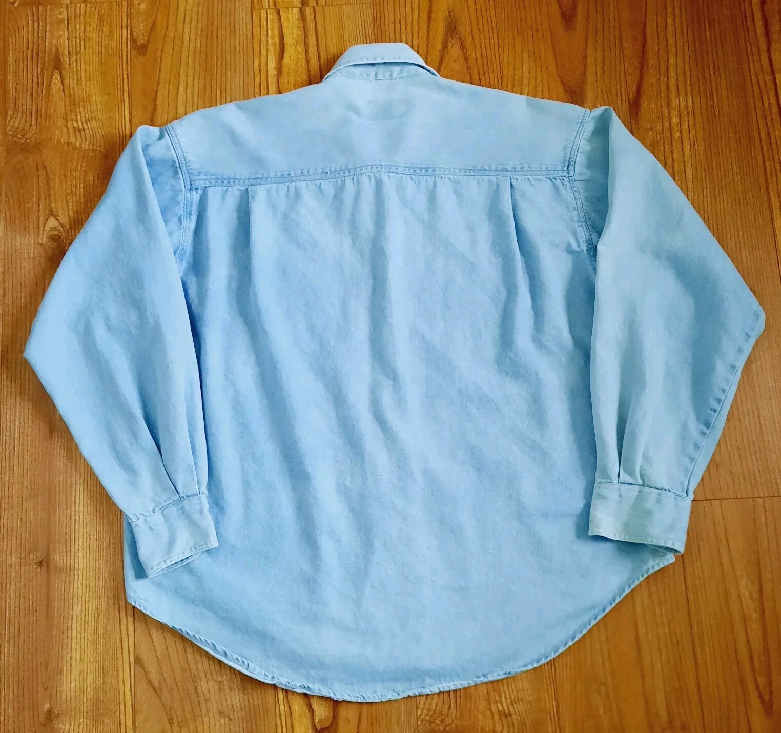 Vintage Jou Jou Long Sleeve Denim Jean South Western Indian Embroidered Shirt XL