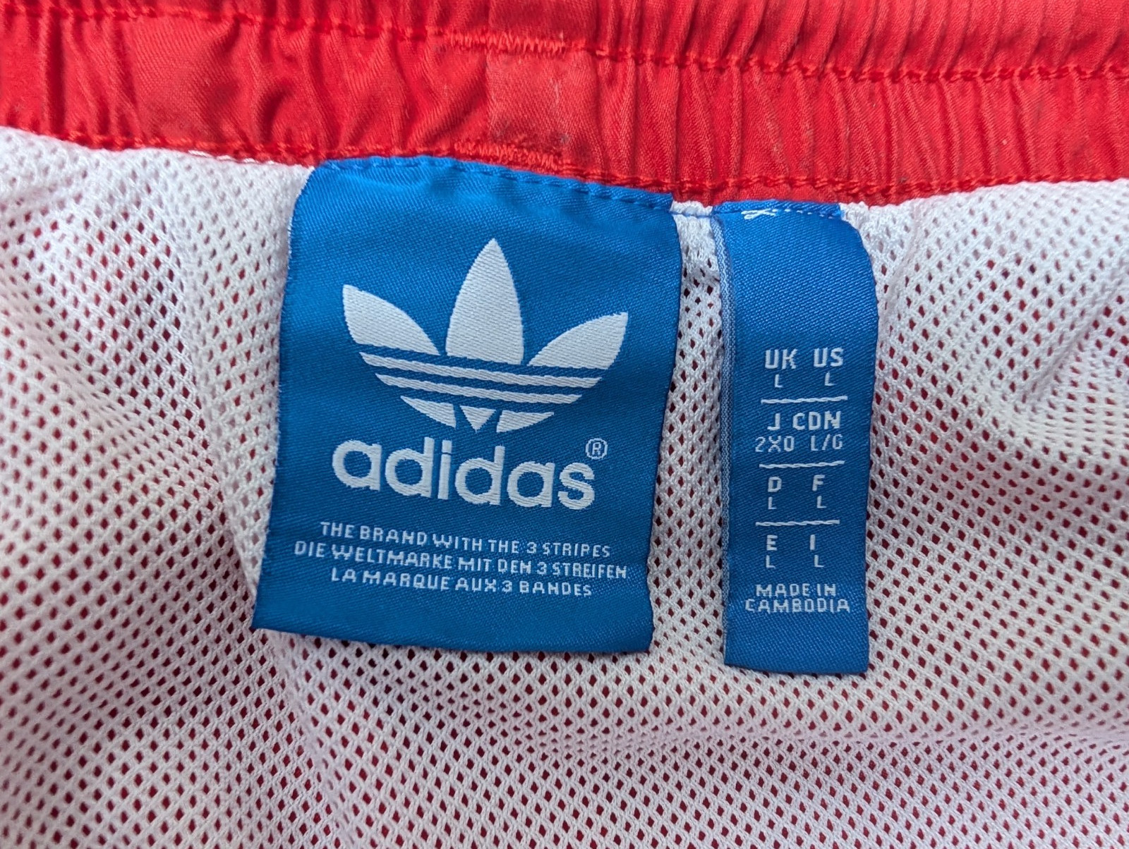 Adidas Sprinter Glanz Womens Shorts L Red Sports Vintage Football Casual Retro
