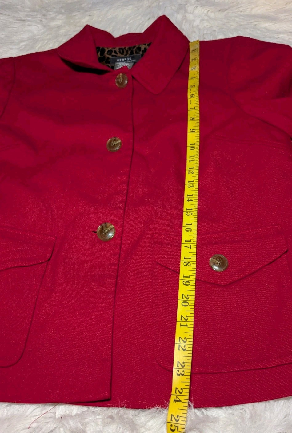 GEORGE ME BY MARK EISEN Apple Red Skirt Blazer Suit Set Women’s Plus 18 Large