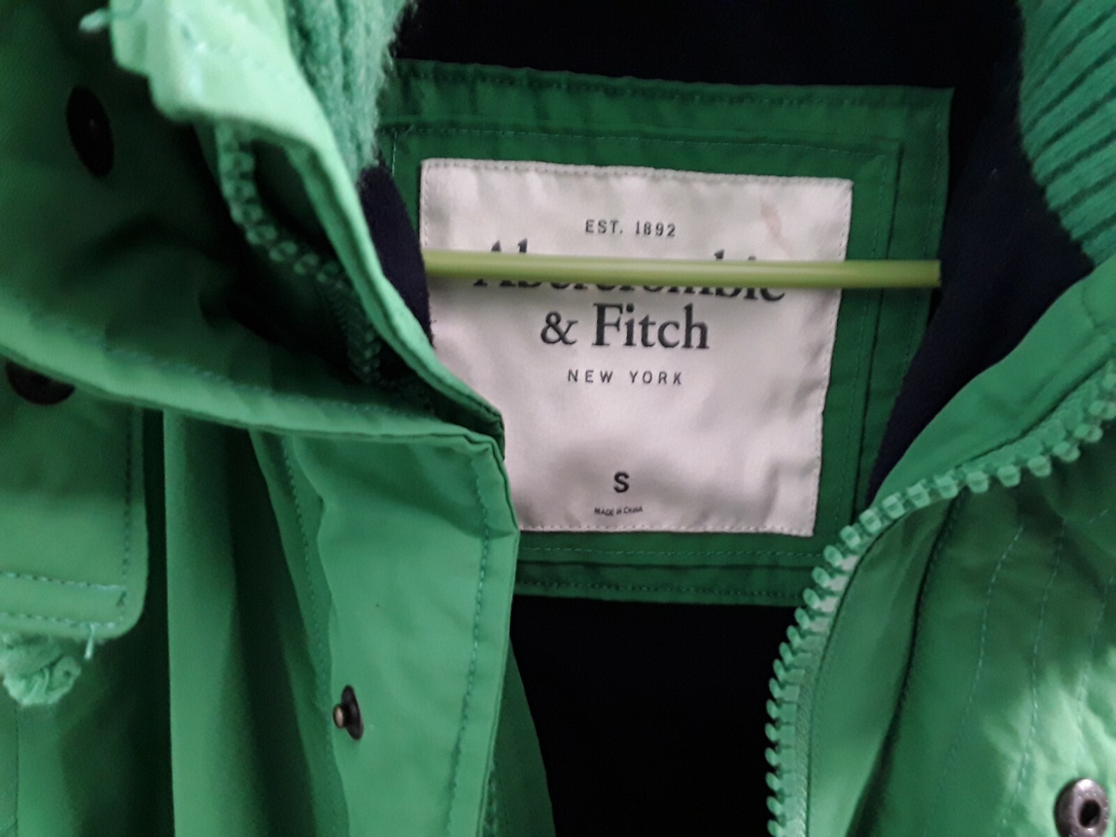Vintage Abercromie & Fitch AF Green Hooded Coat Women’s Size XS-S