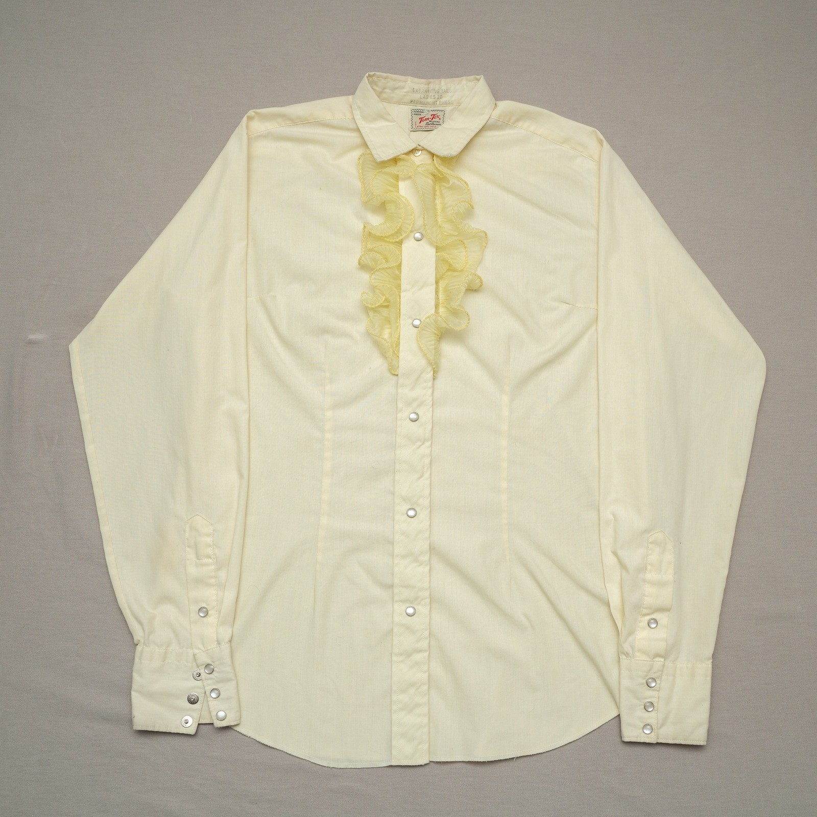 Vintage 60s 70s Tem Tex Western Sportswear Western Flare Pearl Snap Button Up