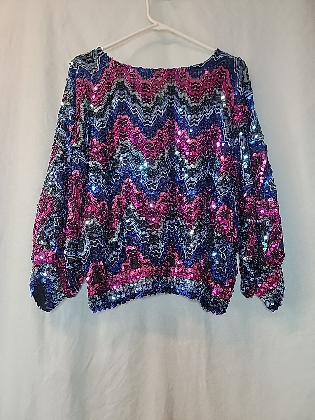 Vintage Rob Hill For Mister Jay Sequin Sheer Pullover Top