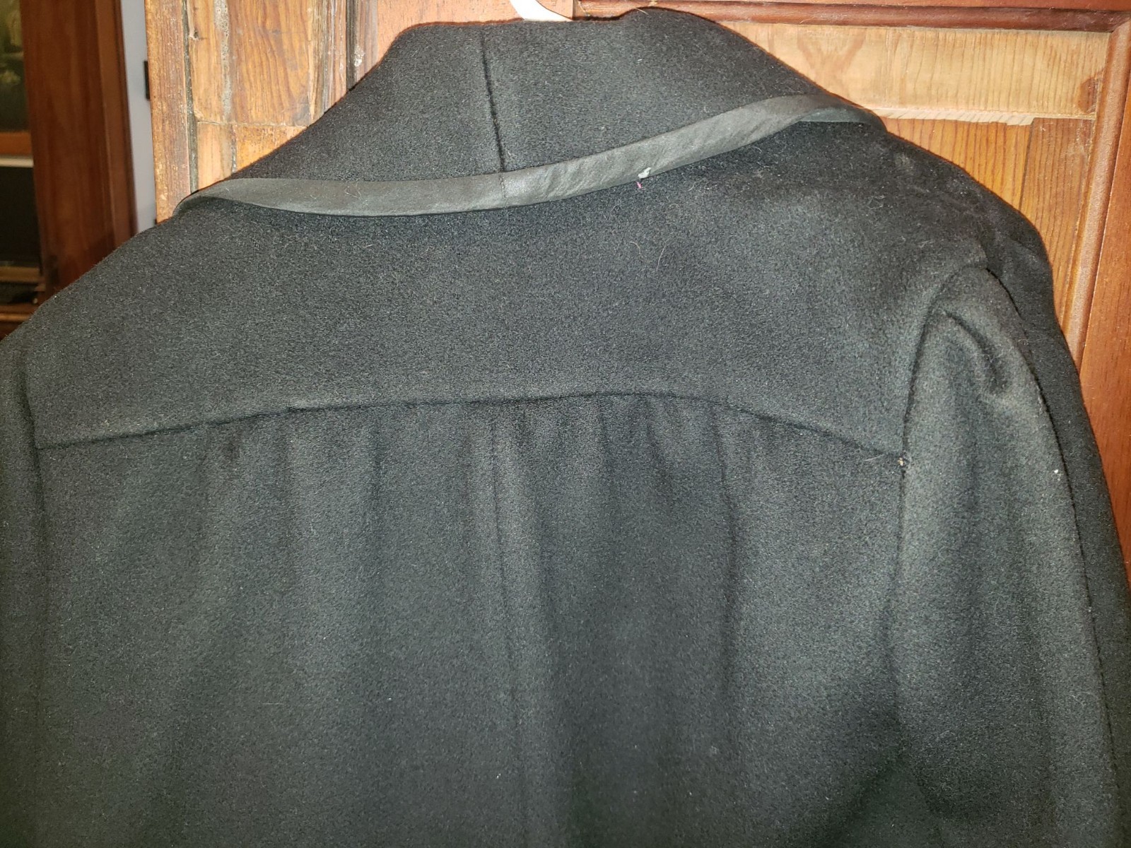 Vintage Pauline Trigere Full-Length Black Wool Women’s Dress Coat Trench Coat 12