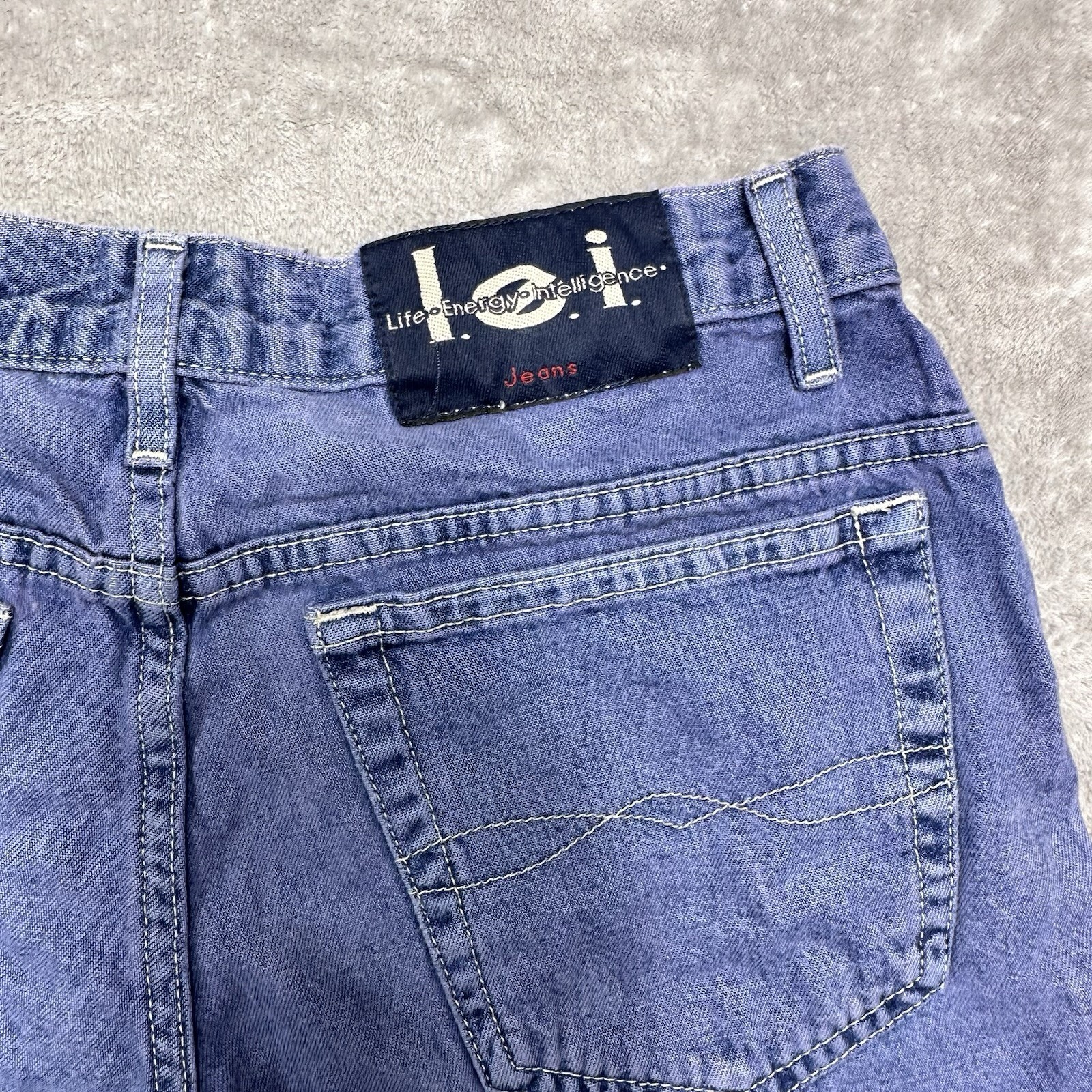 Vintage LEI Y2K 90’s High Rise Button Fly denim jean shorts 100% Cotton Size 7