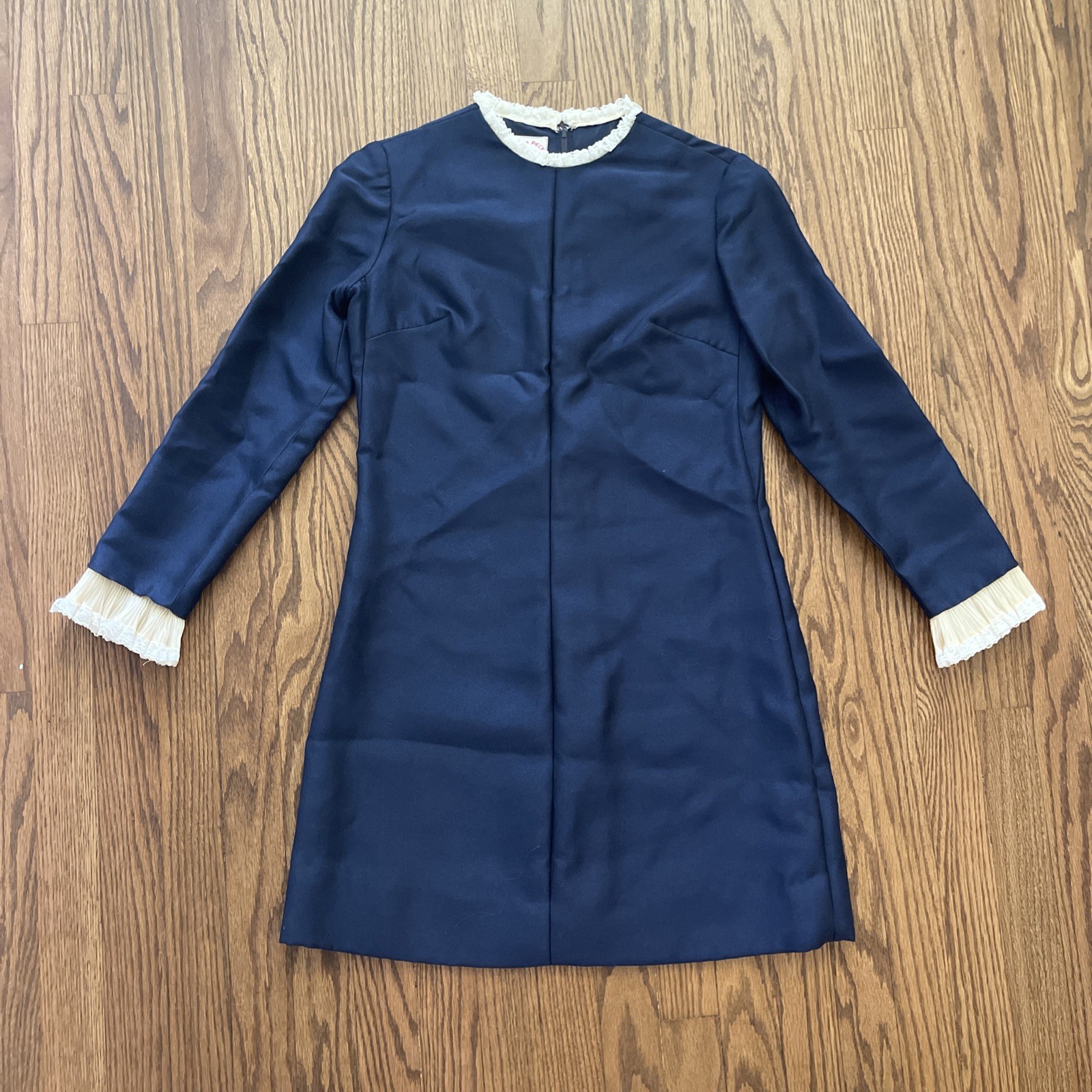 Vintage Peck & Peck 5th Ave New York Dress Diplomat Mini Dress Ruffle Sleeve Sz7