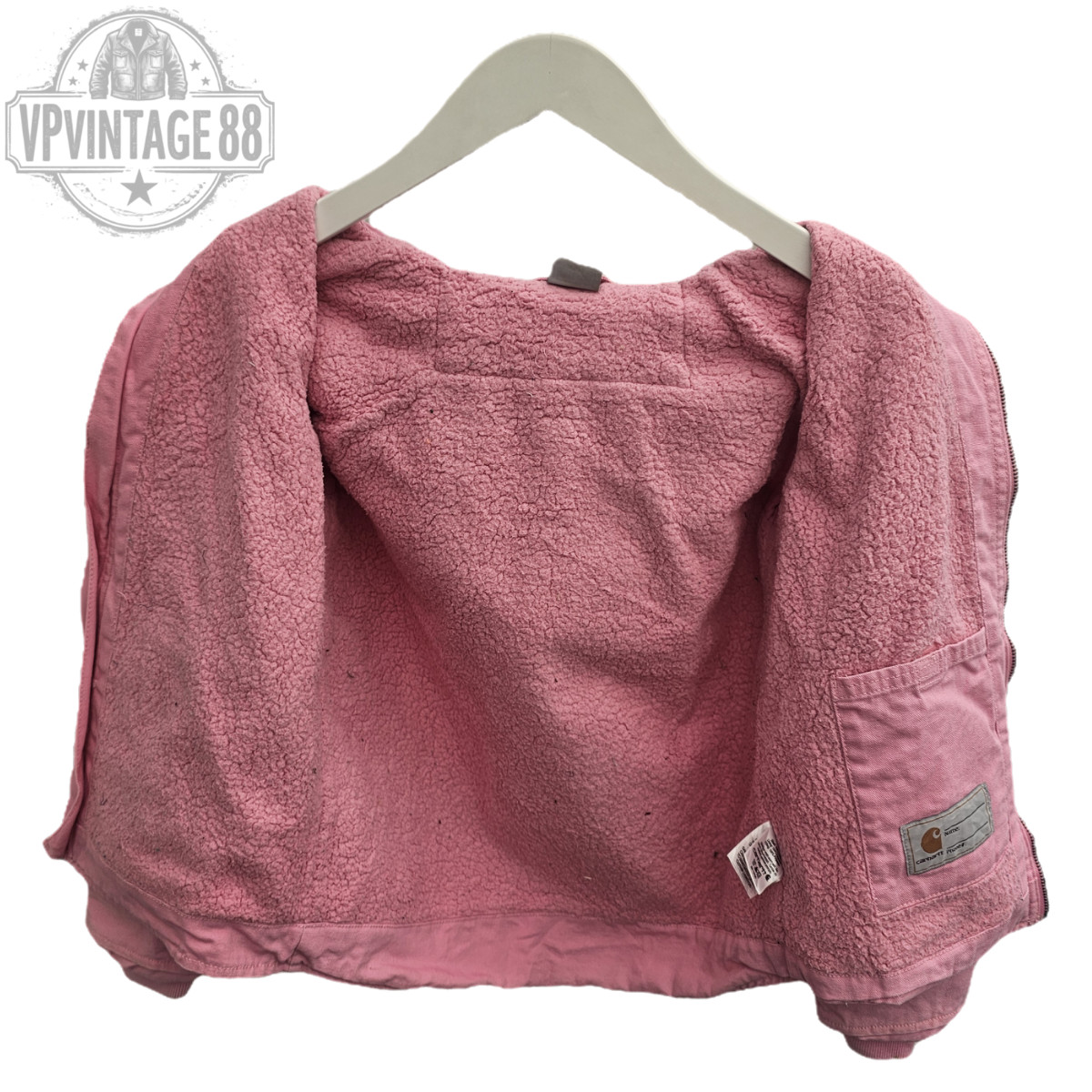 Vintage Carhartt Pink Hooded Bomber Women’s Jacket USA Genuine