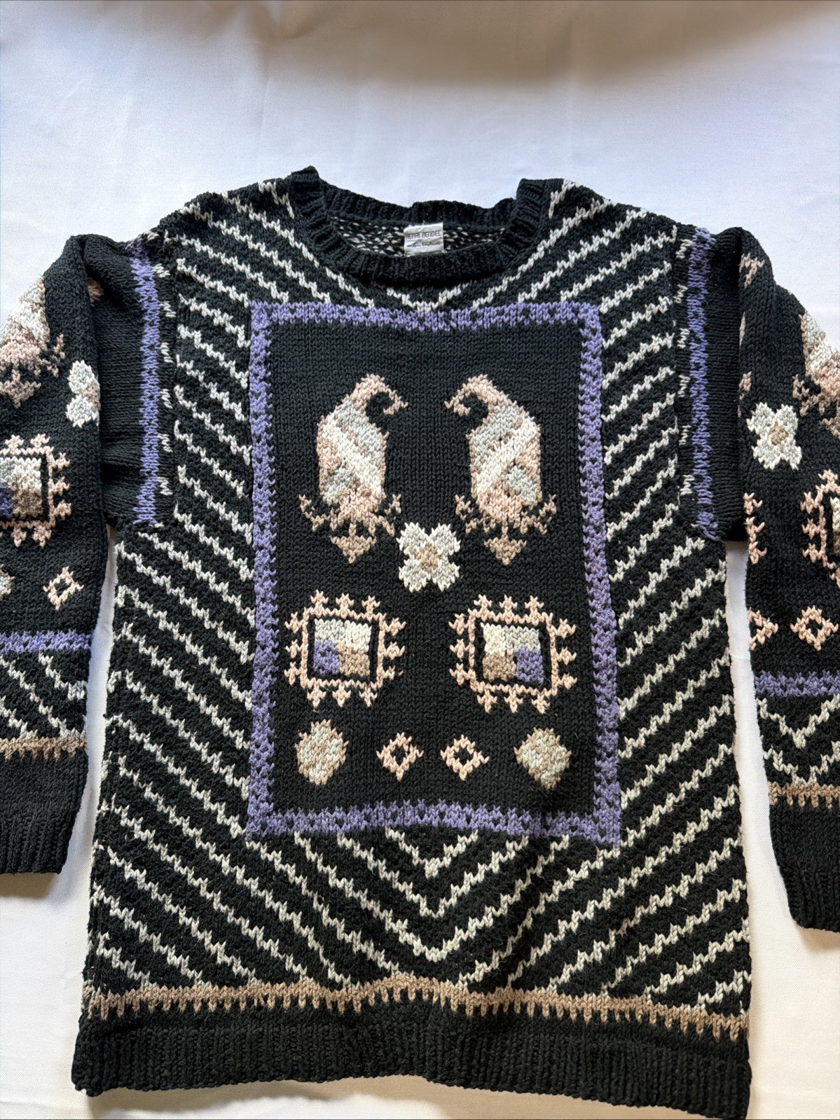 Vintage Stewart Ross Knit Sweater 1980’s Henri Bendel Oversized