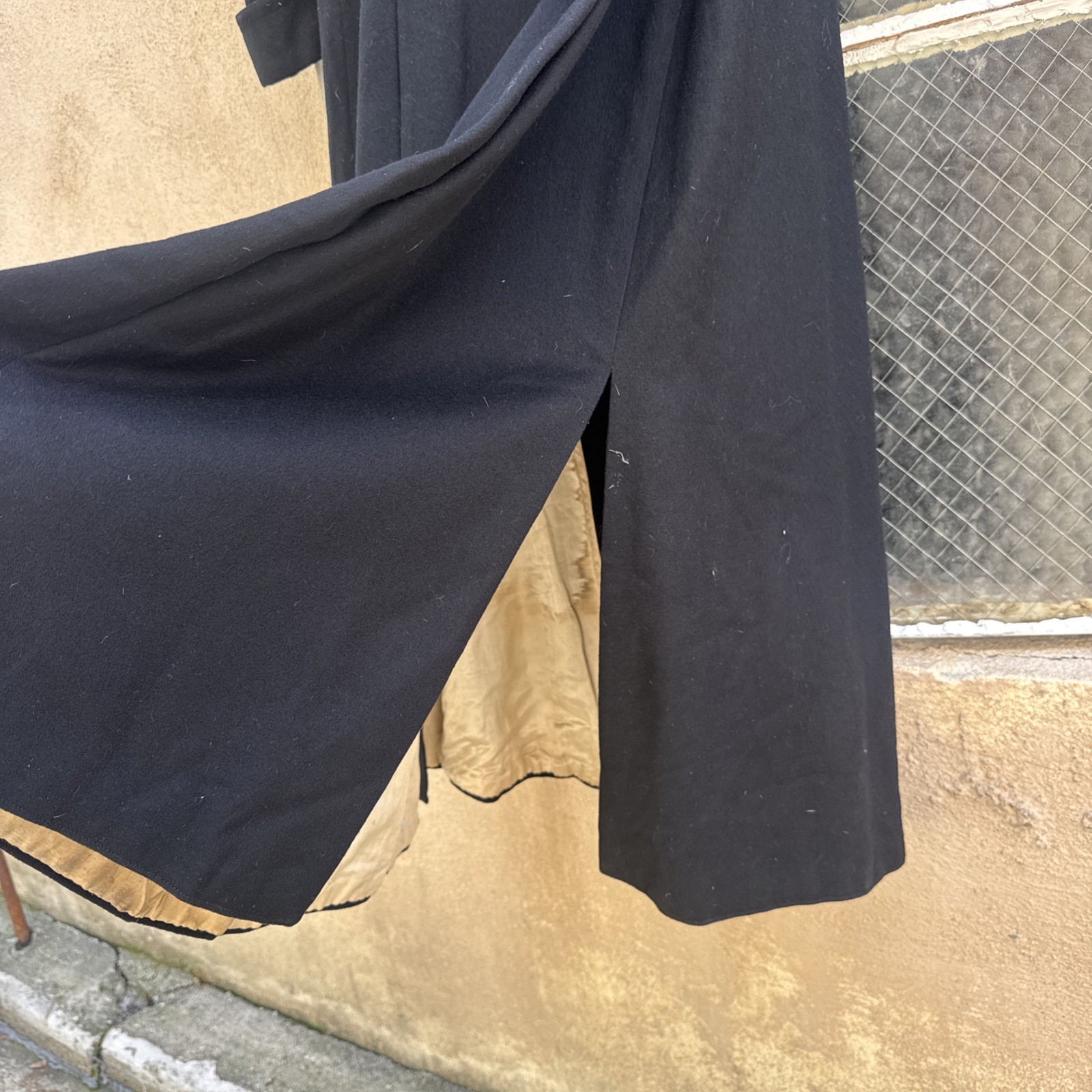 Antique Edwardian Coat Black Wool Riding Dress Jacket Victorian Vintage