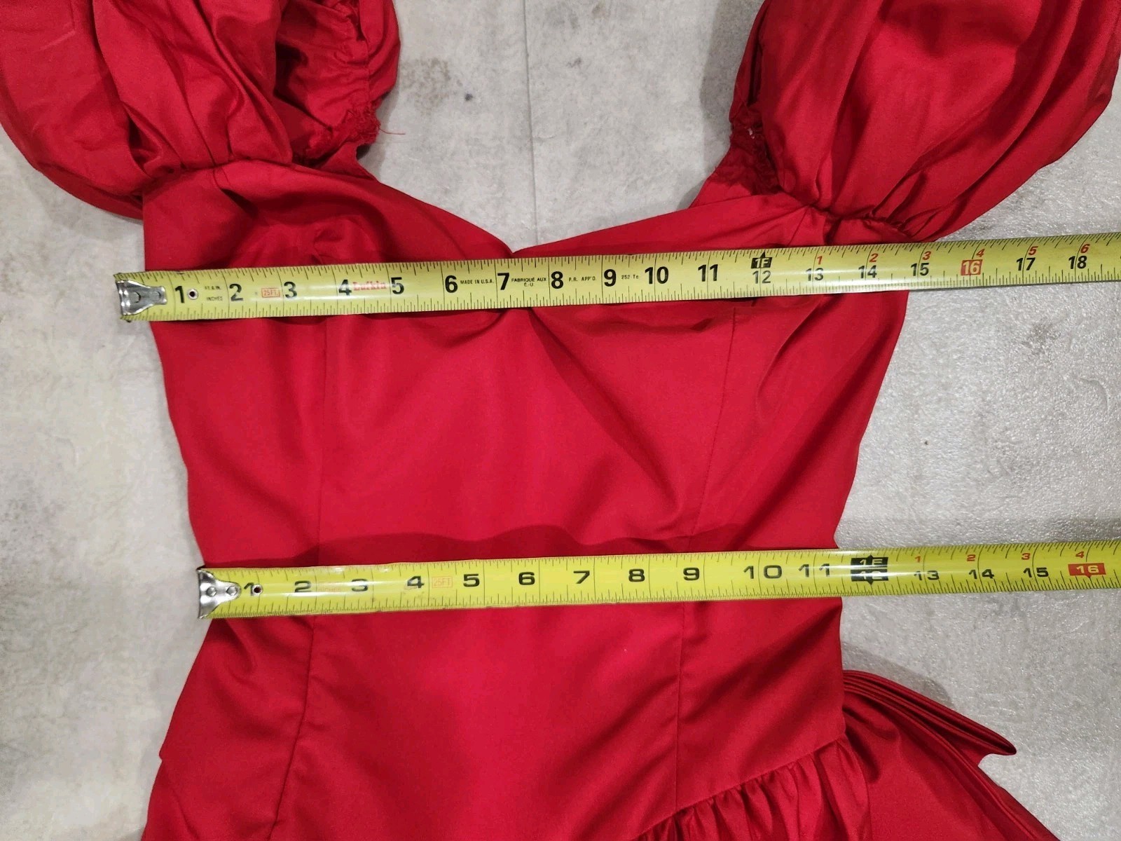 Vintage Red Prom Dress * sz XS * Good To Very Good Condition