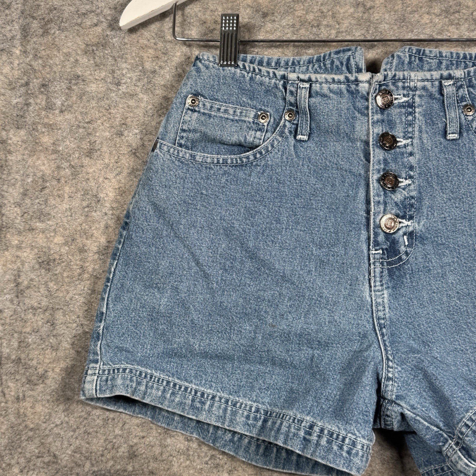 Vintage 90s Womens Canyon River Blues Button Fly Denim Shorts Size 5 26×3
