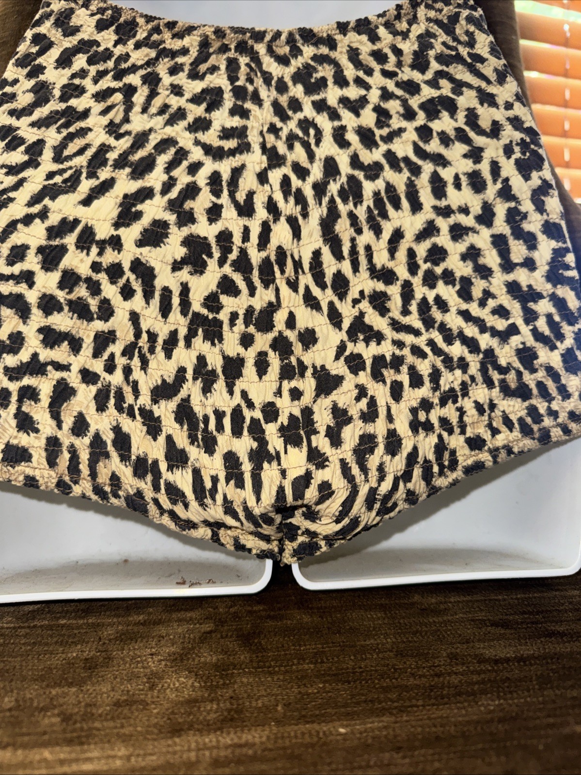 Cole of California Leopard Print Swimsuit Bathing Suit Booty Shorts Pin Up 2103