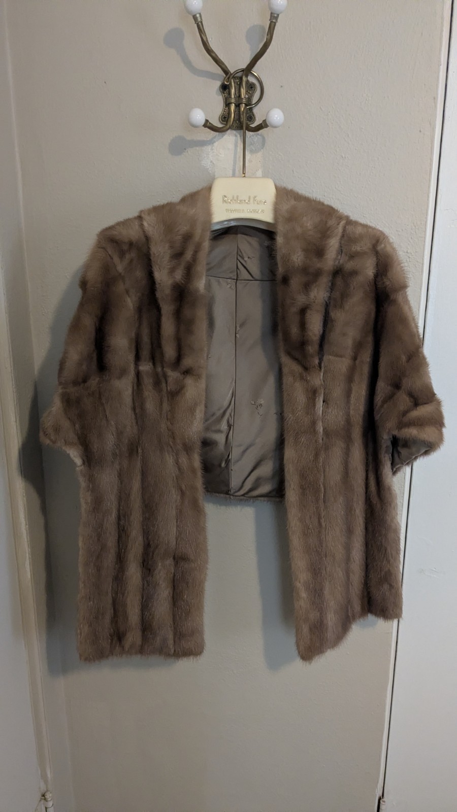 Genuine Vintage Mink Fur Wrap Stole Autumn Haze Richland Furs Needs Repair