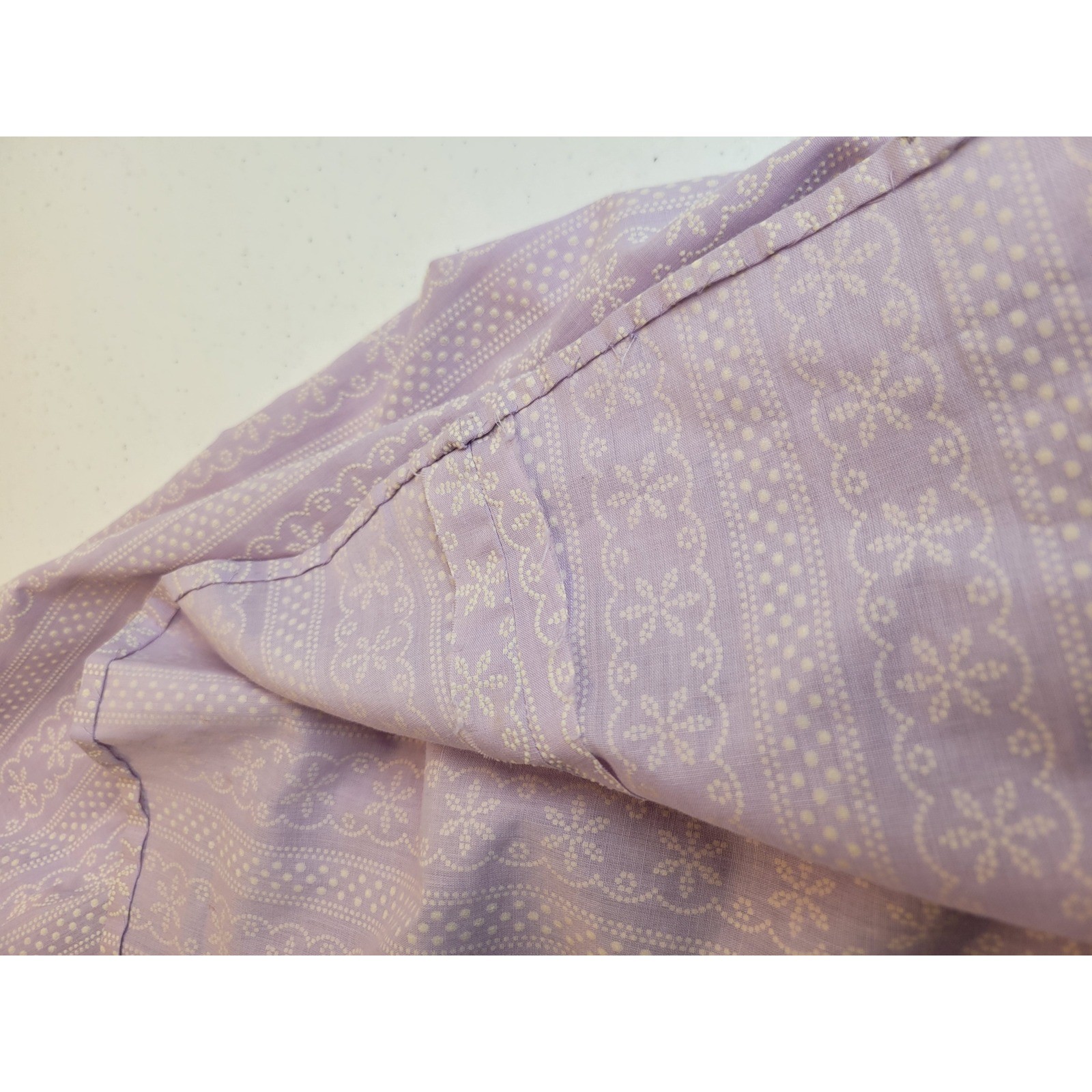 Vtg Maxi Dress Vintage Handmade Cottagecore Prairie Ruffle Purple Lavender XS