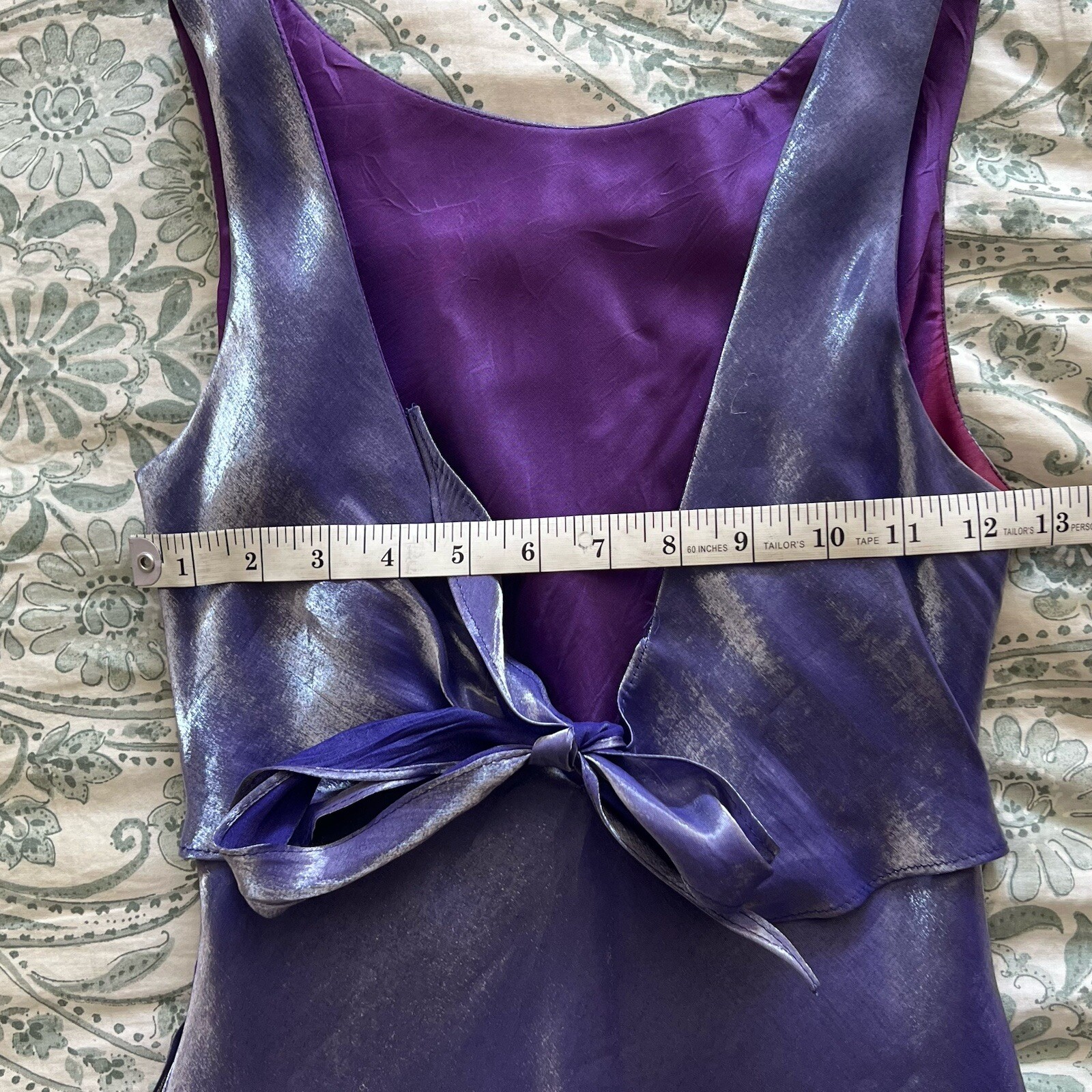De Laru Dress By Sheila Yen Purple Lilac Size 5/6 Shiny Metallic Minidress