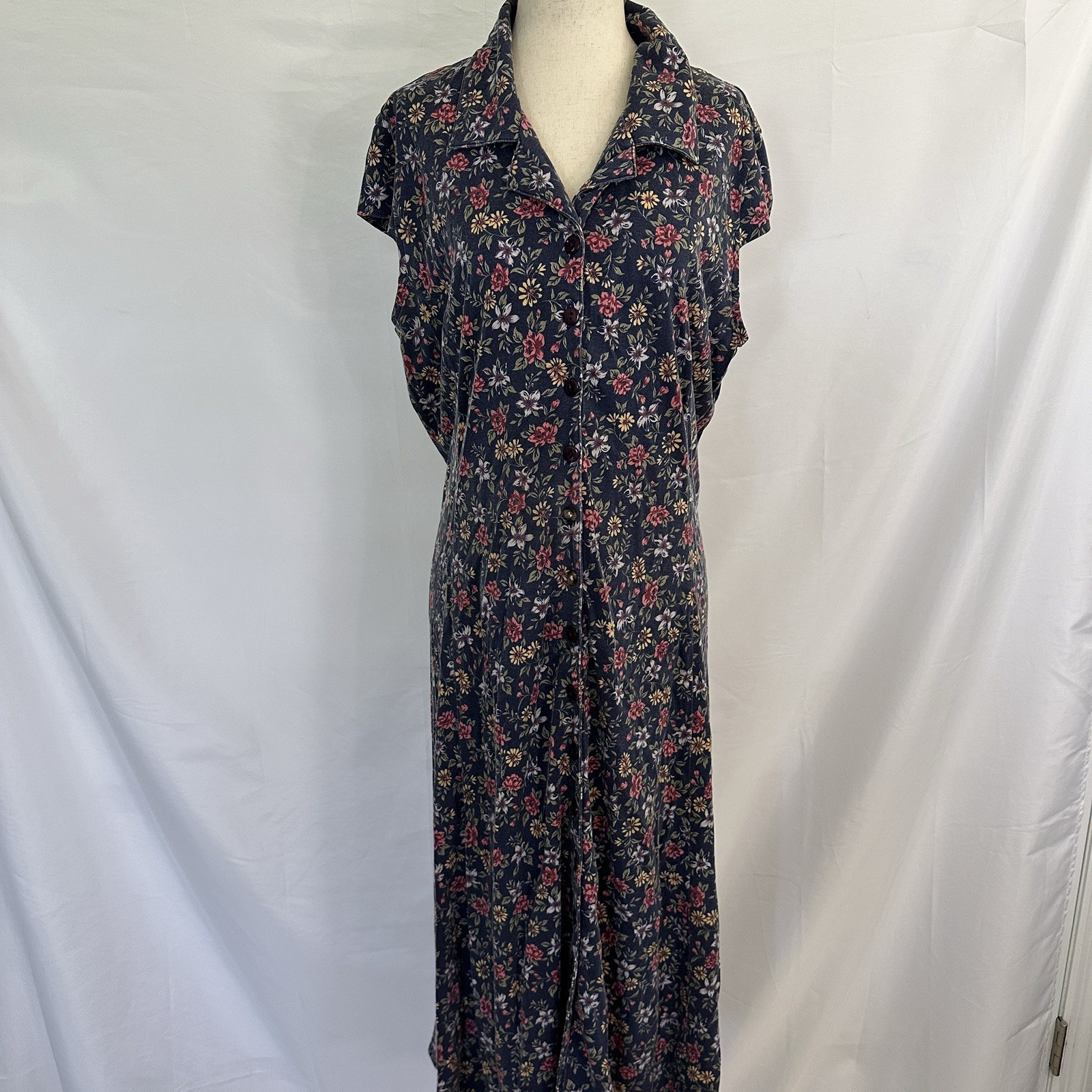 Vintage 90s Main Street Midi Floral Sundress Cut Out Back Plus Western 2X