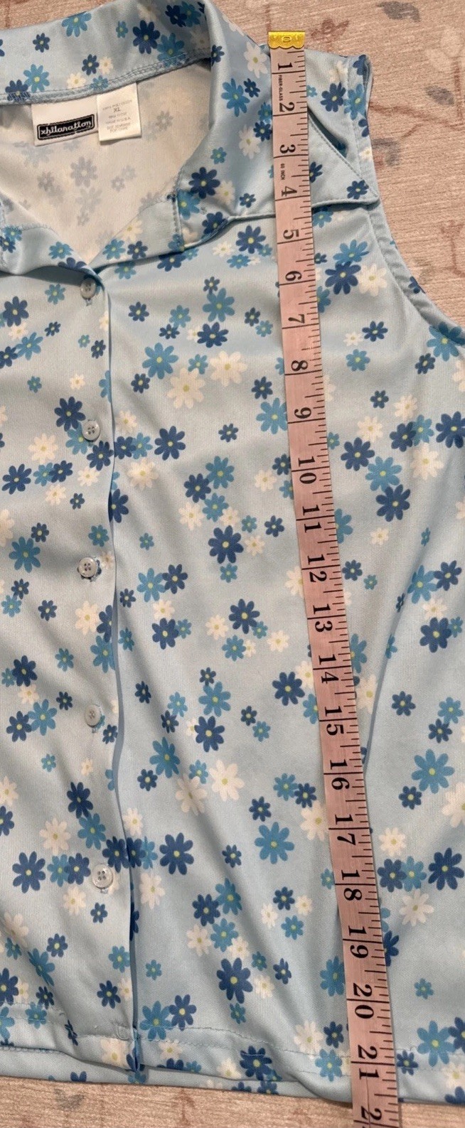 Vintage Xhilaration 90’s Does The 60’s Tank Blouse Groovy Flower Power USA XL