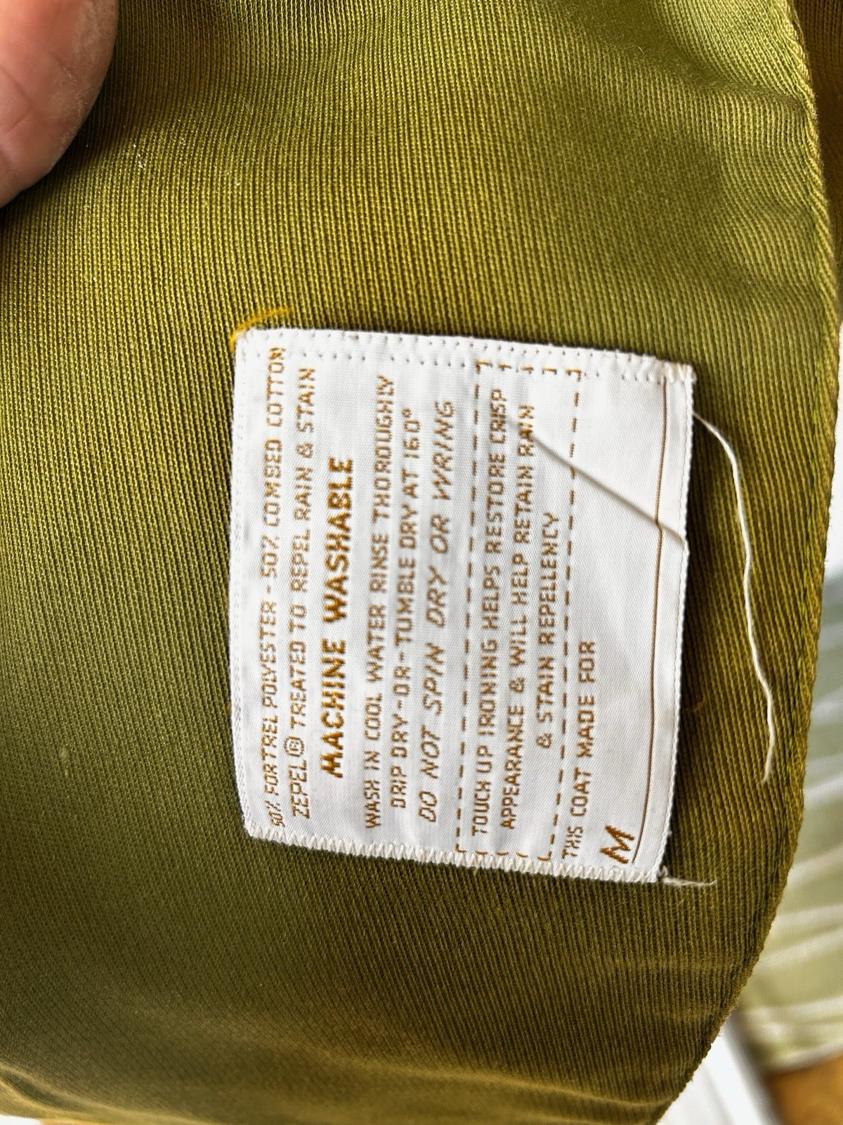 Vintage Late 1960s–Early 1970s Olive Green Double-Breasted Coat