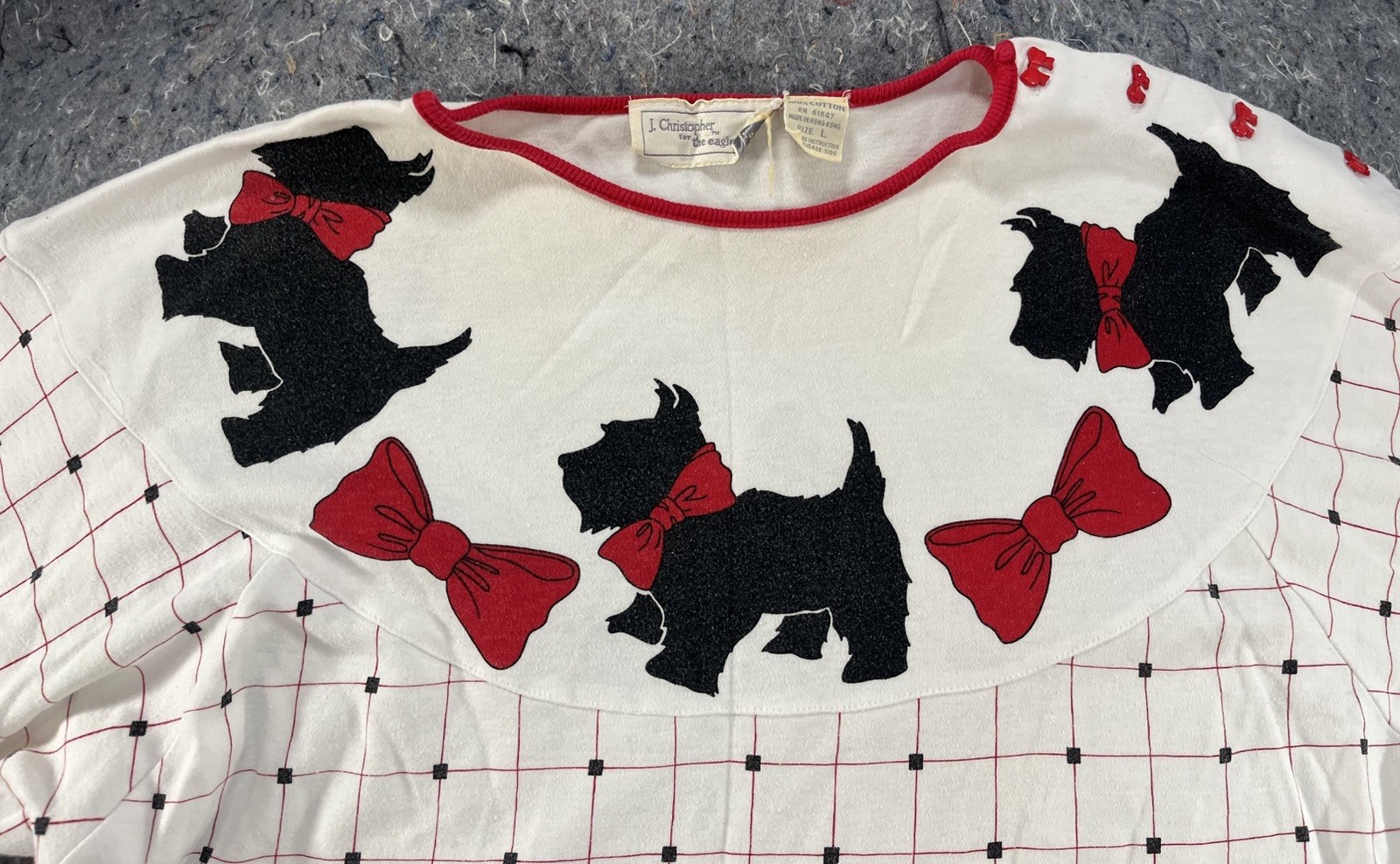Vintage J. Christopher for The Eagle’s Eye Scottie Dog Lounge Dress Size L