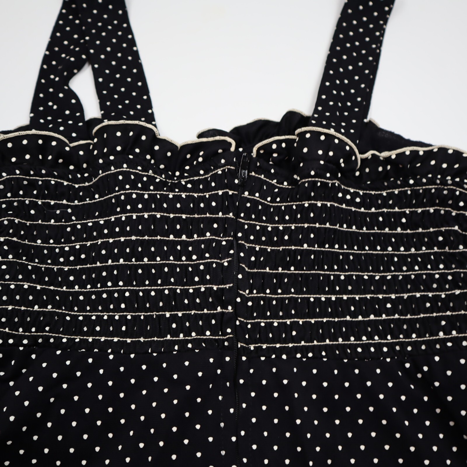 Vintage Terri Black White Polka Dots Summer Juniors Dress Size 9