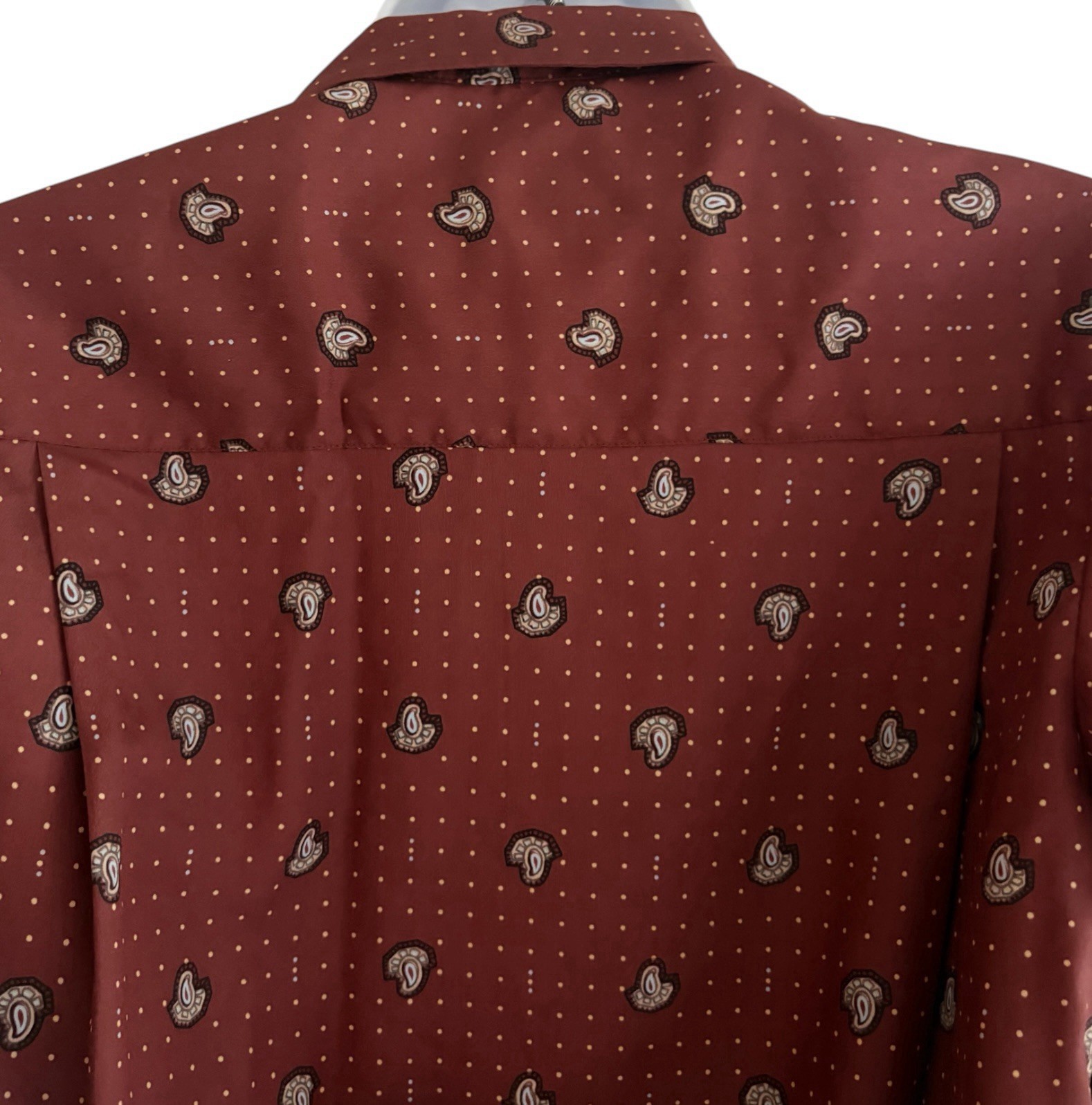 Vintage Evan Picone Secretary Blouse 80s Rust Paisley Bow Tie Blouse M