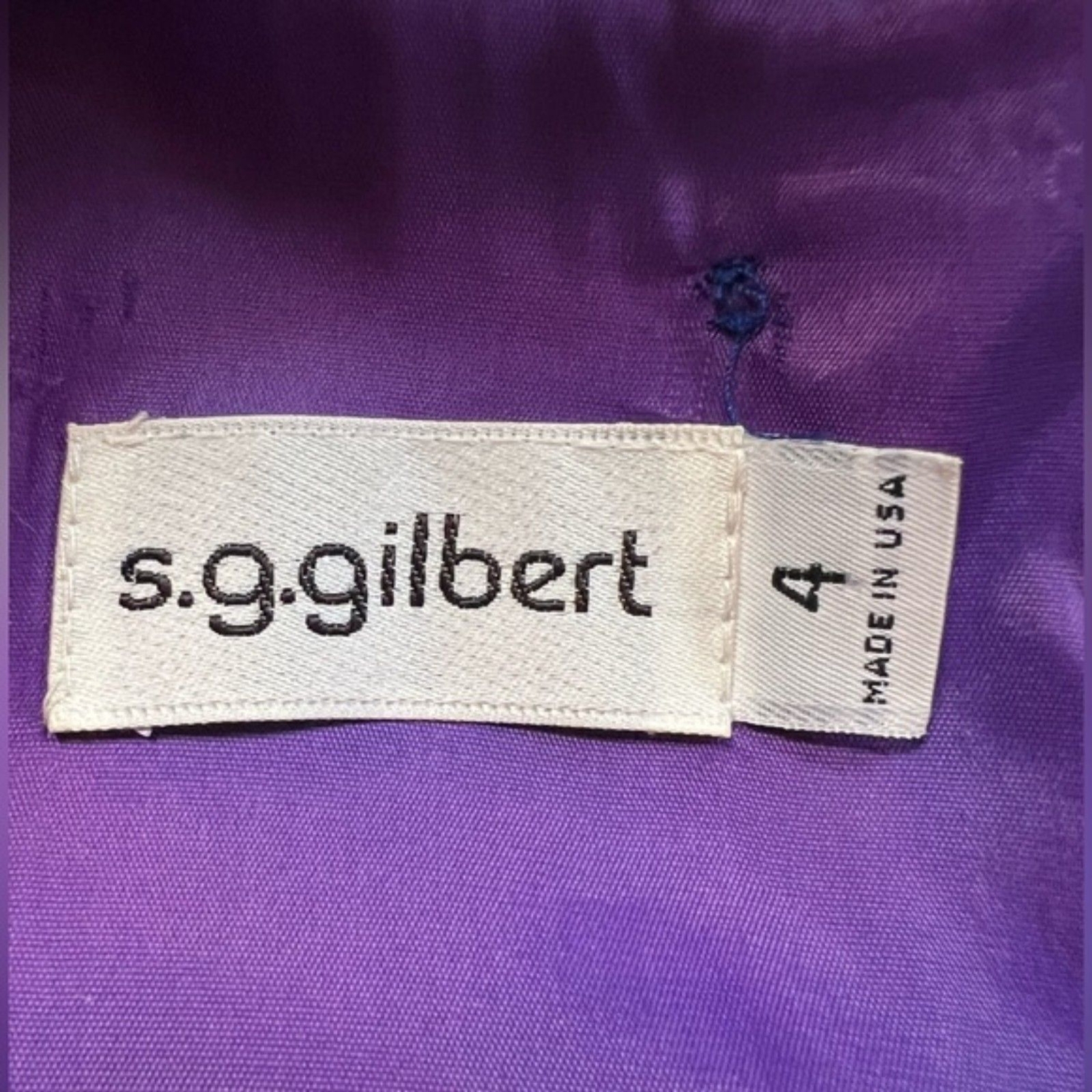 S.G. Gilbert Royal Blue Satin Backless Dress – Size 4